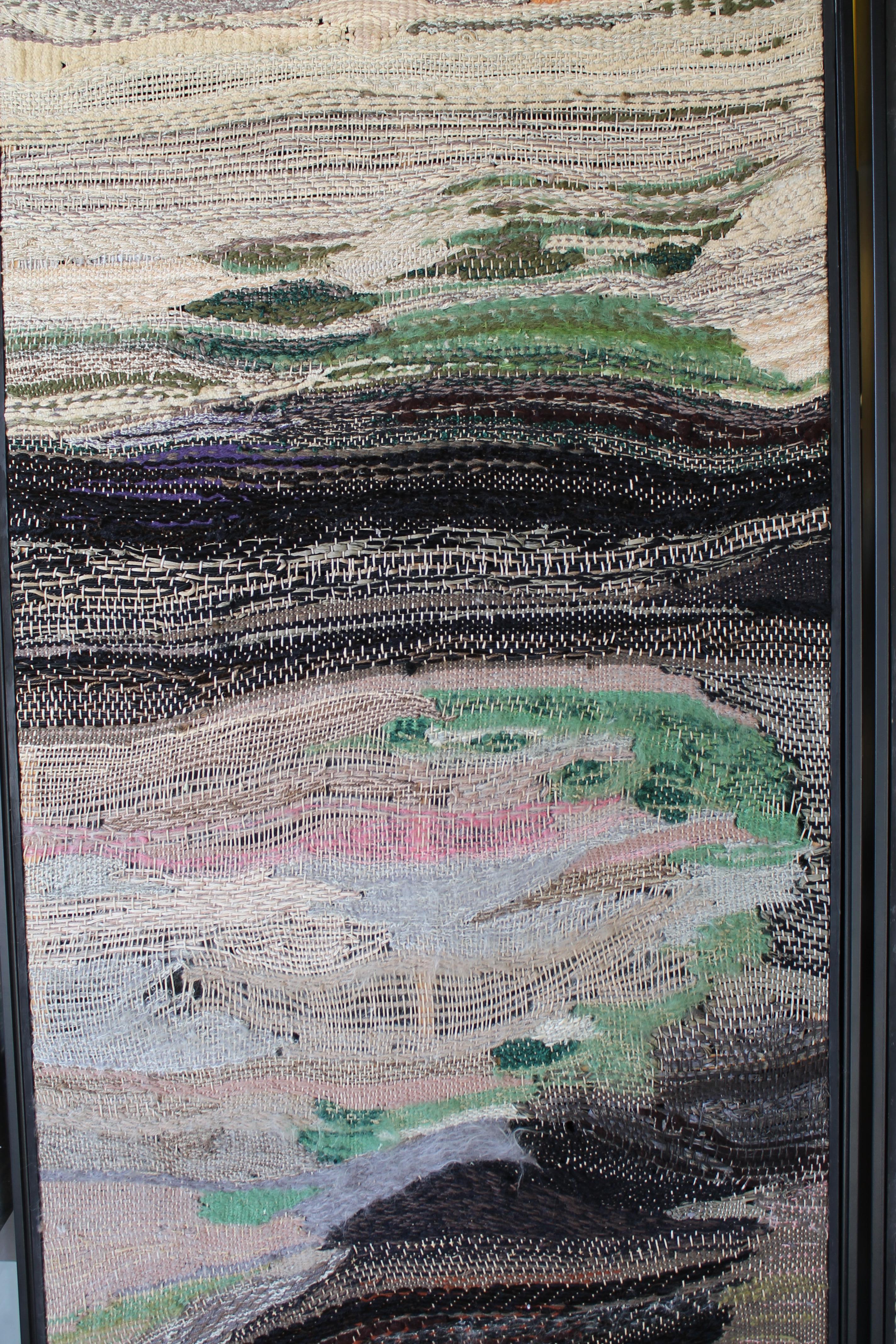 Late 20th Century Abstract Triptych Weavings