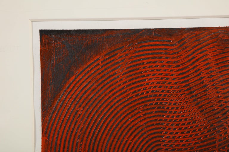 Abstract Trowel Painting in Red by Duayne Hatchett, USA 1990s at 1stDibs