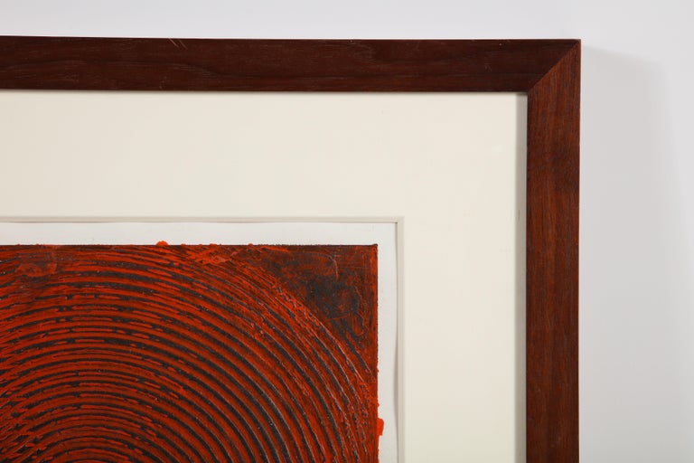 Abstract Trowel Painting in Red by Duayne Hatchett, USA 1990s at 1stDibs