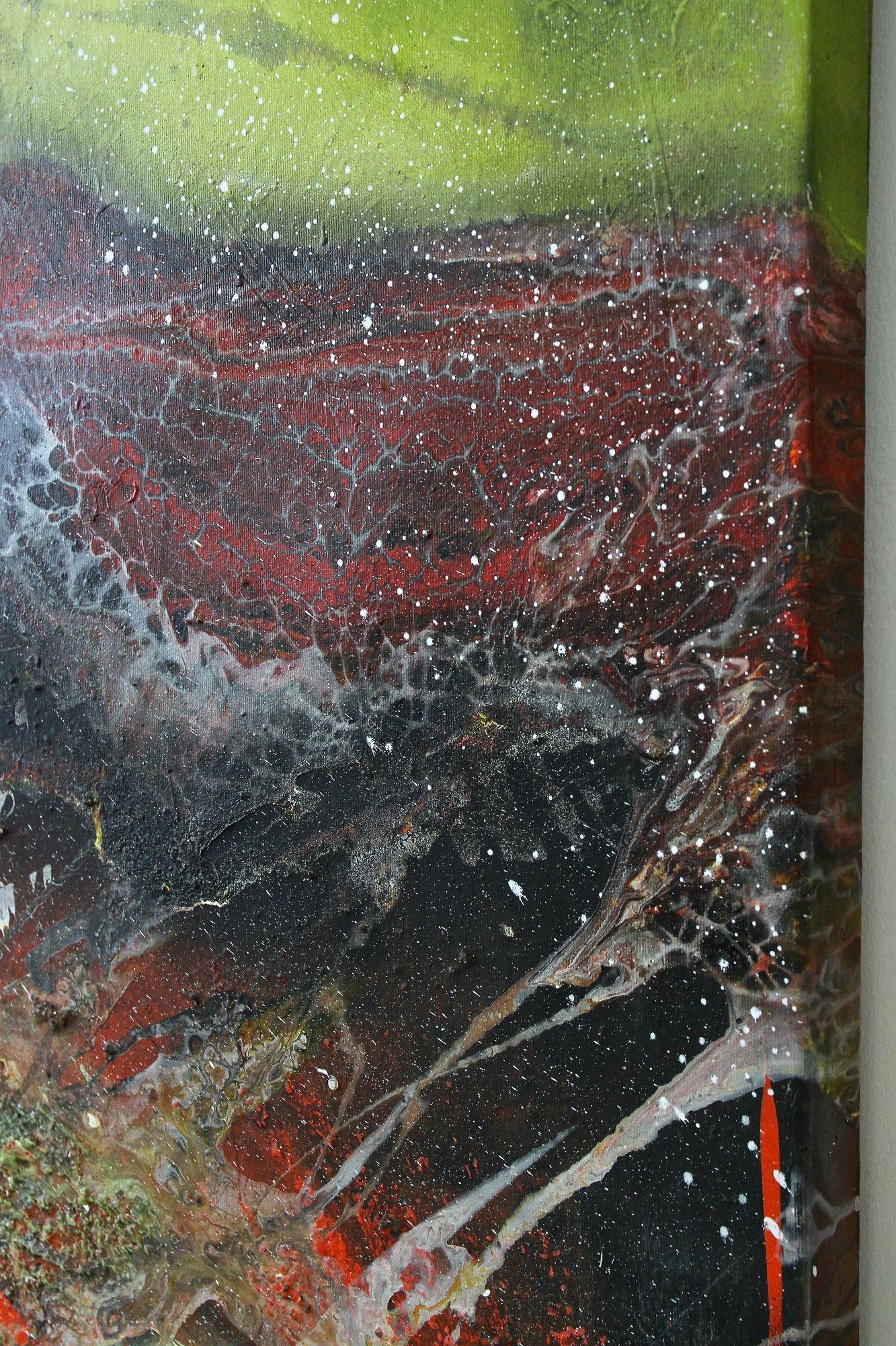 Abstraktes zweiteiliges Gemälde „The Alli-Gate“, Acryl auf Leinwand von MS, AT 2021 im Angebot 4
