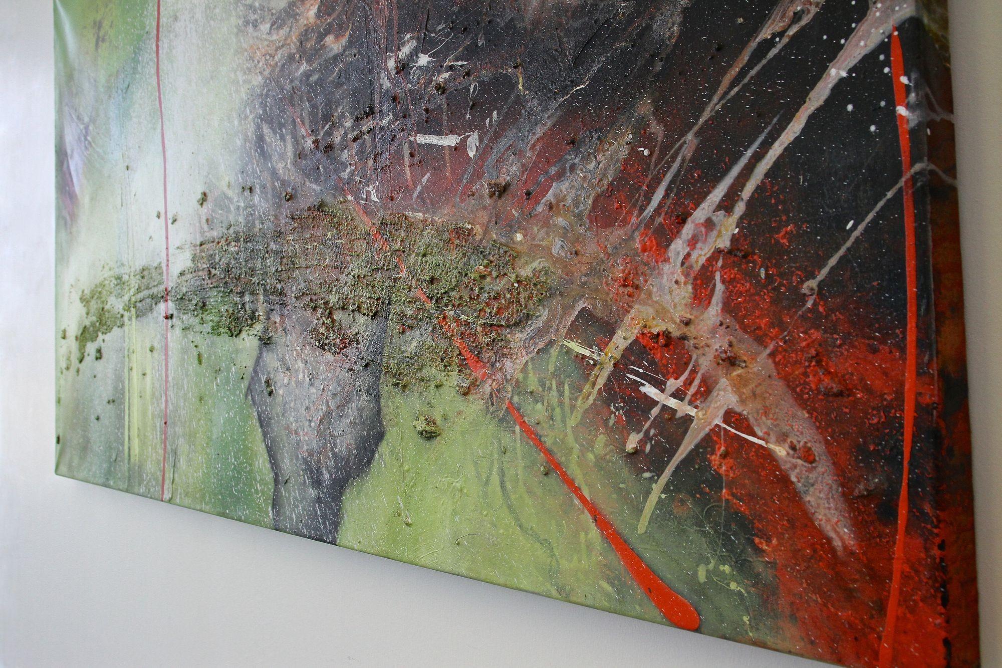 Abstraktes zweiteiliges Gemälde „The Alli-Gate“, Acryl auf Leinwand von MS, AT 2021 im Angebot 5