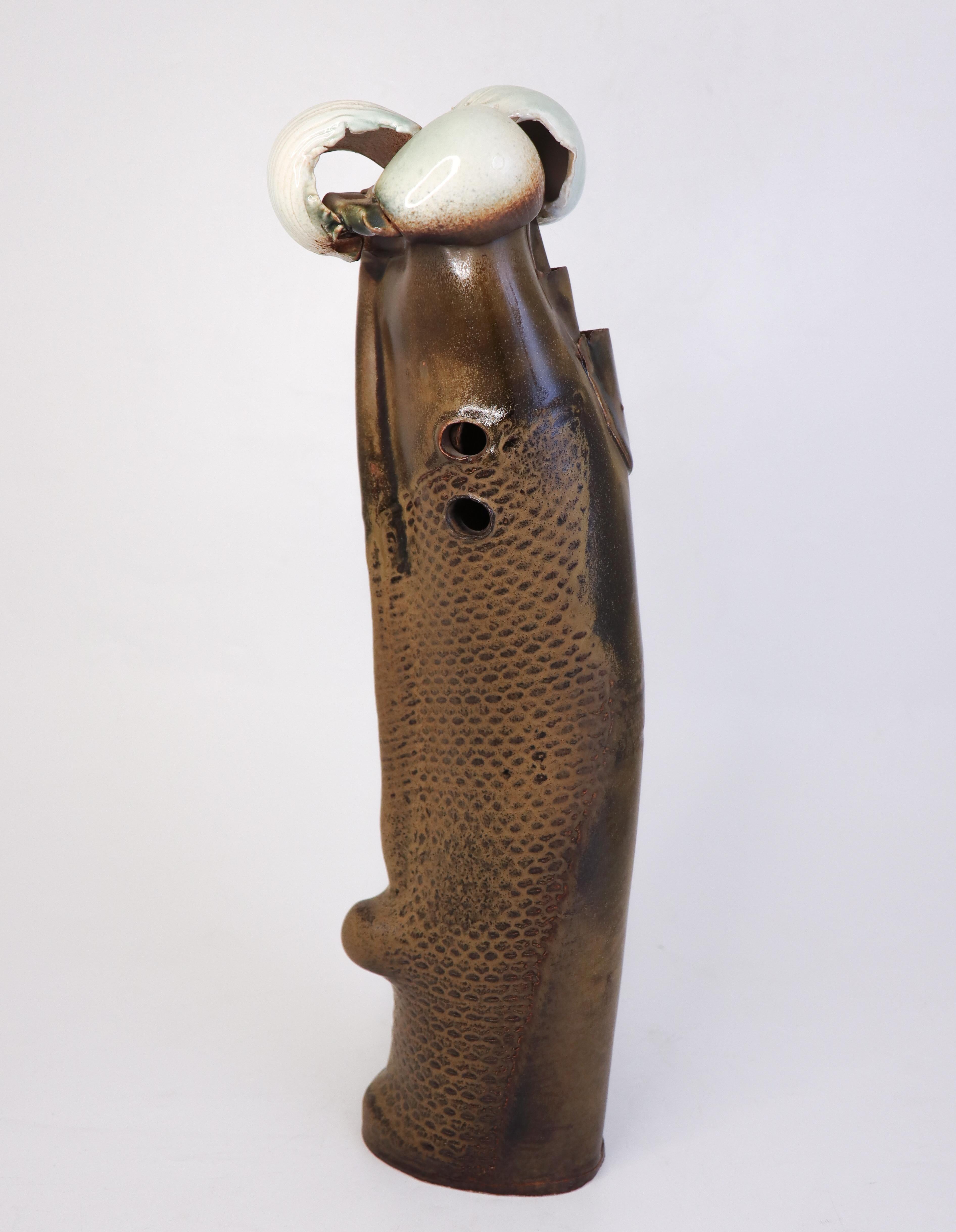 Scultura astratta e unica in ceramica - Bengt Berglund - Gustavsberg anni '70 In condizioni ottime in vendita a Stockholm, SE