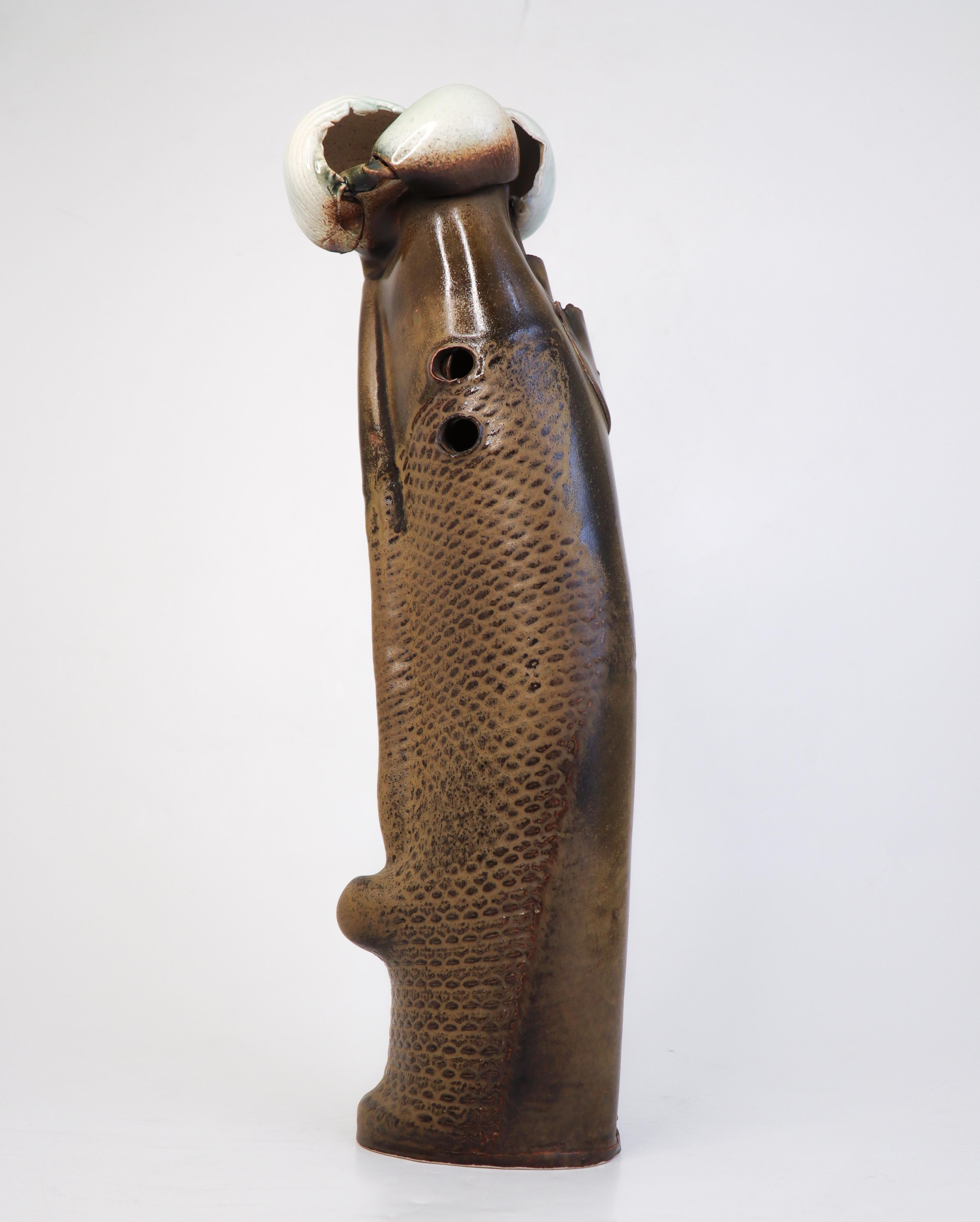XX secolo Scultura astratta e unica in ceramica - Bengt Berglund - Gustavsberg anni '70 in vendita