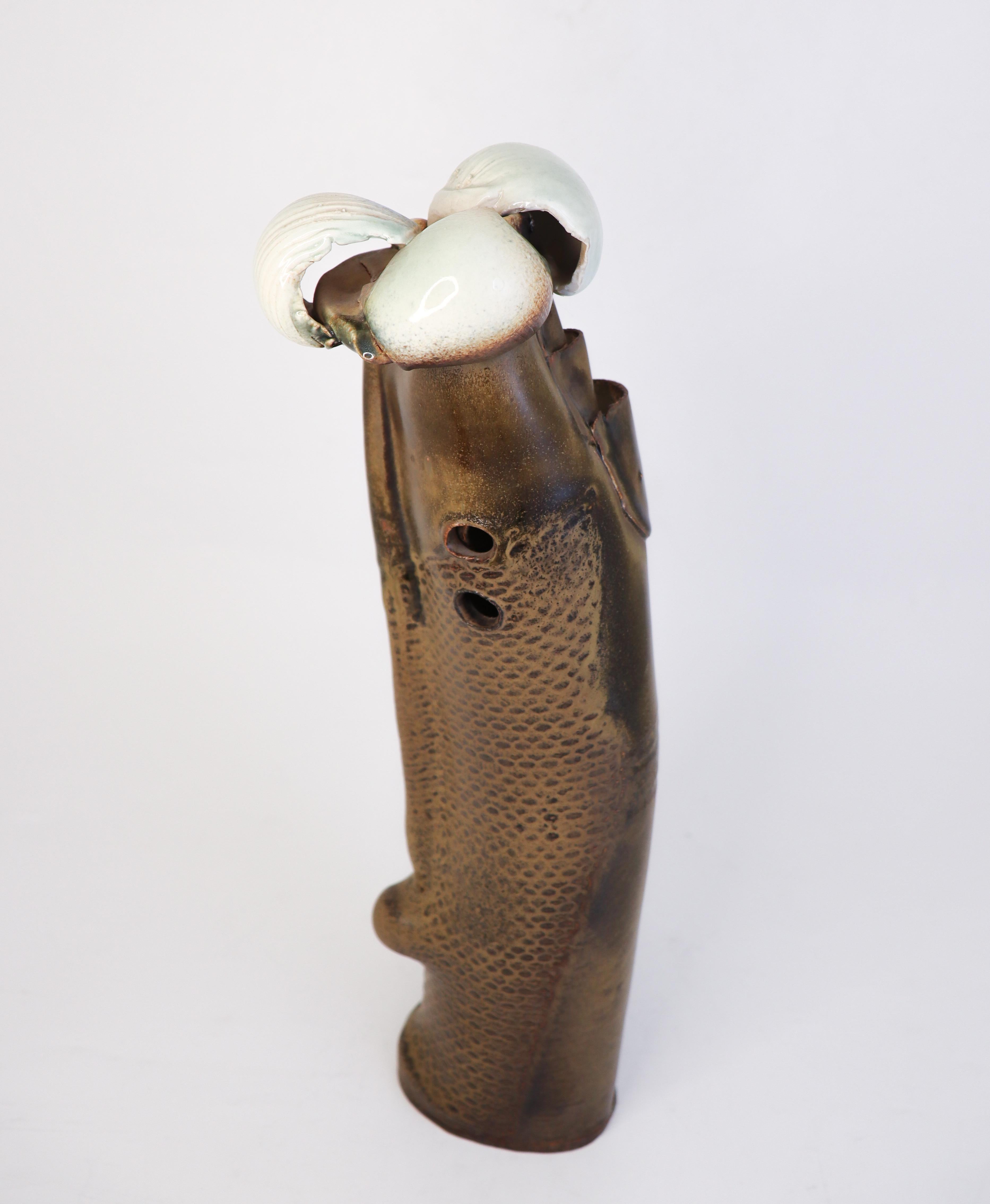 Ceramica Scultura astratta e unica in ceramica - Bengt Berglund - Gustavsberg anni '70 in vendita