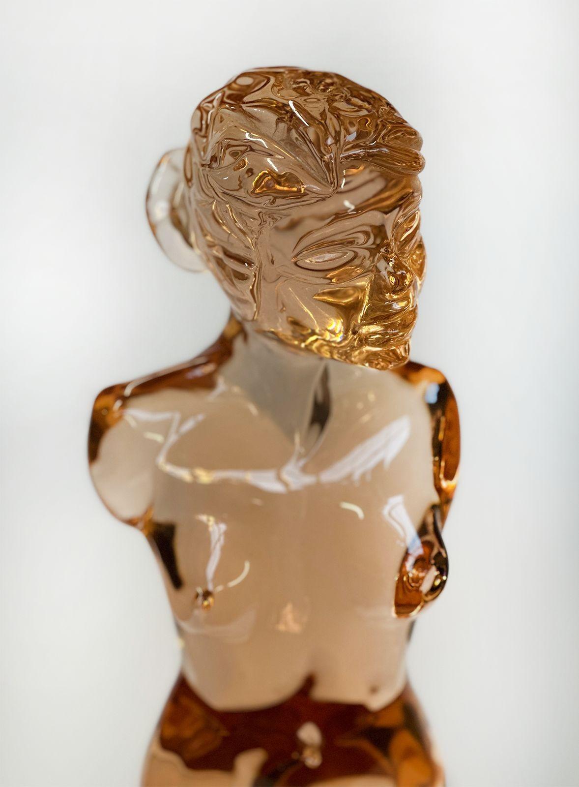 Milieu du XXe siècle Sculpture abstraite « Vénus de Milo » en verre de Murano de Loredano Rosin en vente