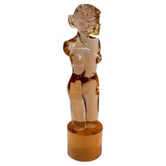 Abstract "Venus de Milo" Murano Glass Sculpture by Loredano Rosin