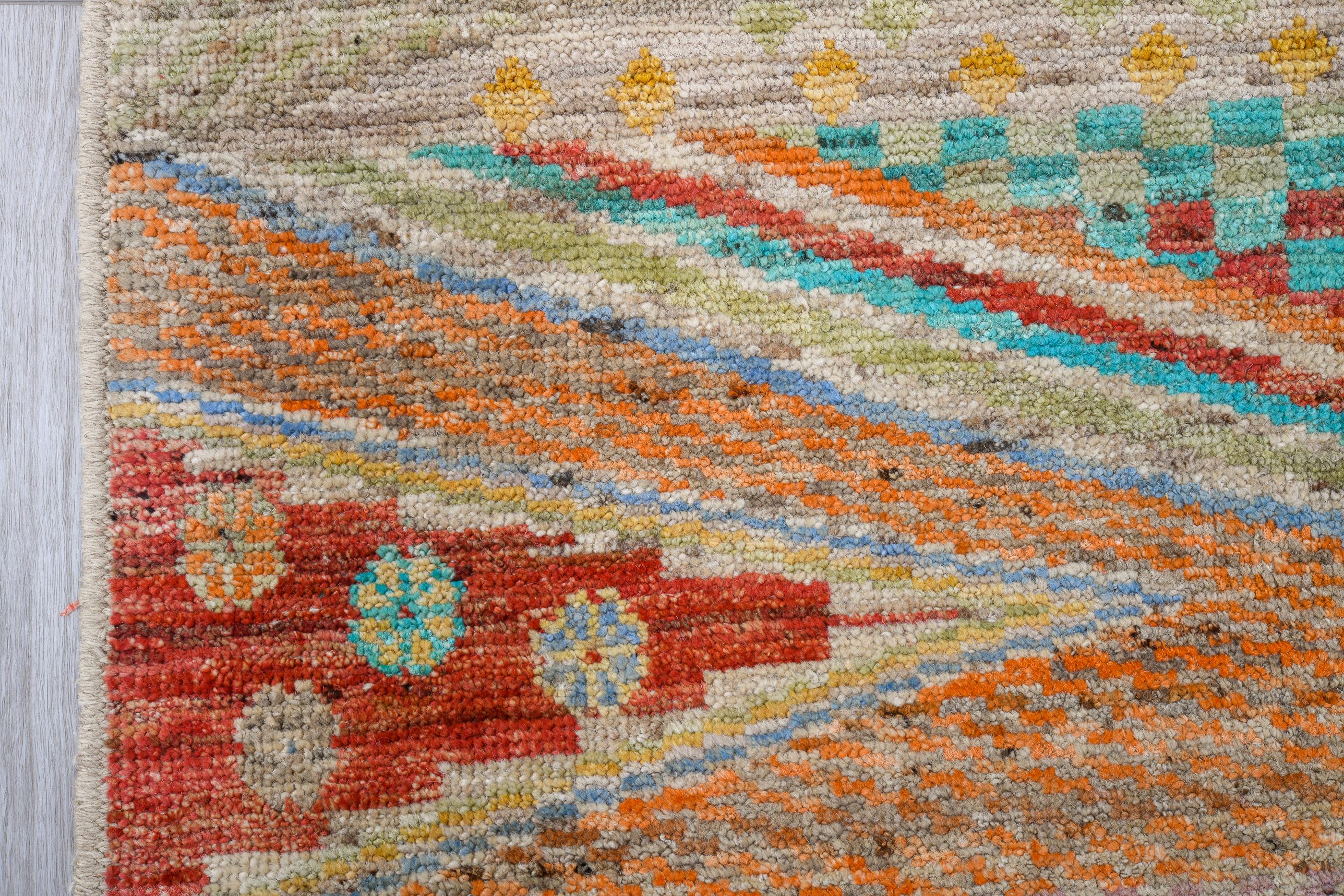 Afghan Abstract Village Tulu in Gen Z Tones For Sale