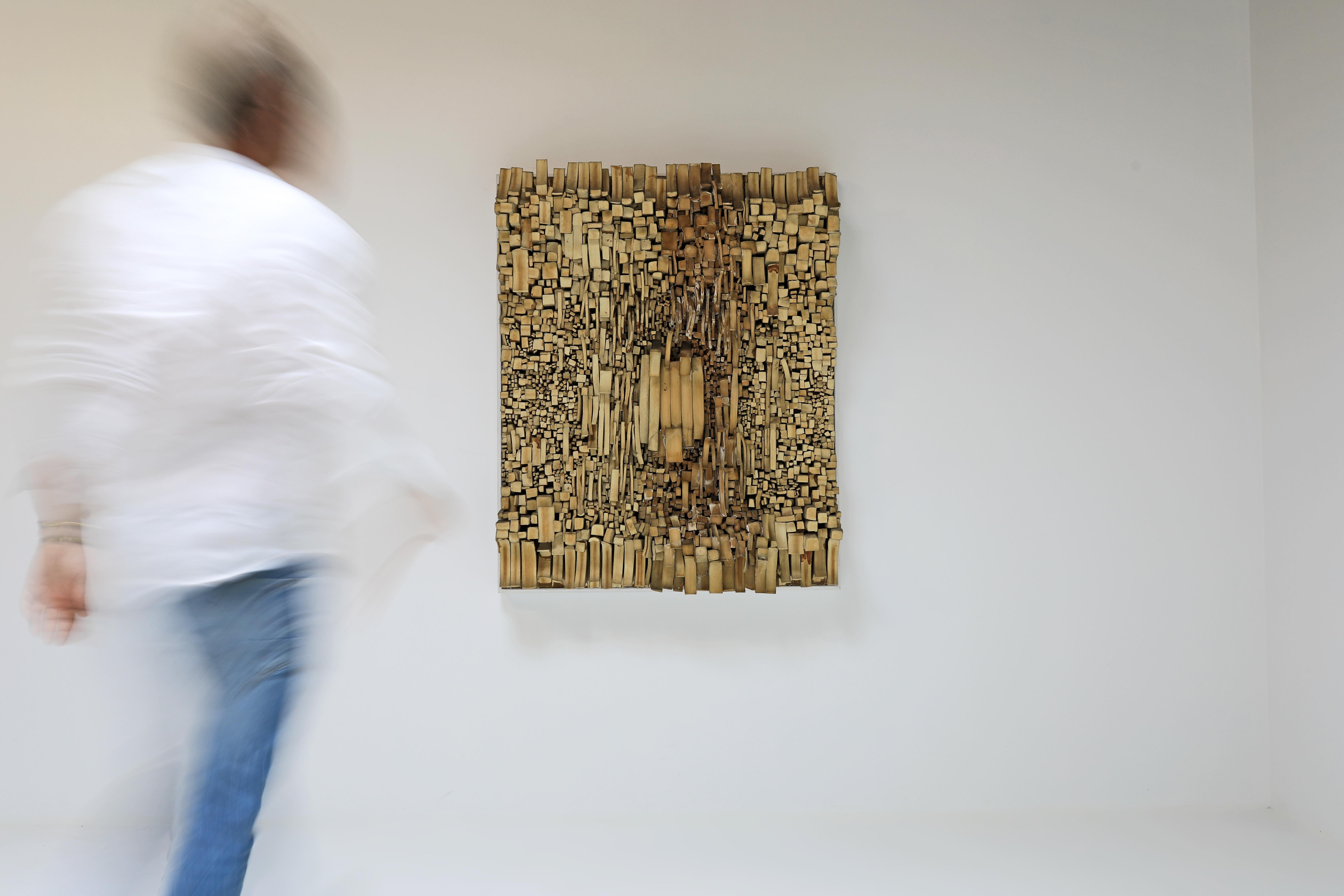 Belgian Abstract vilten art van André Bogaert For Sale