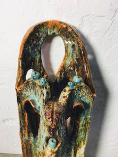 Abstract vintage ceramic vase