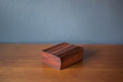 Abstract Vintage Fluted Mahogany Studio Craft Jewelry Box Organizer