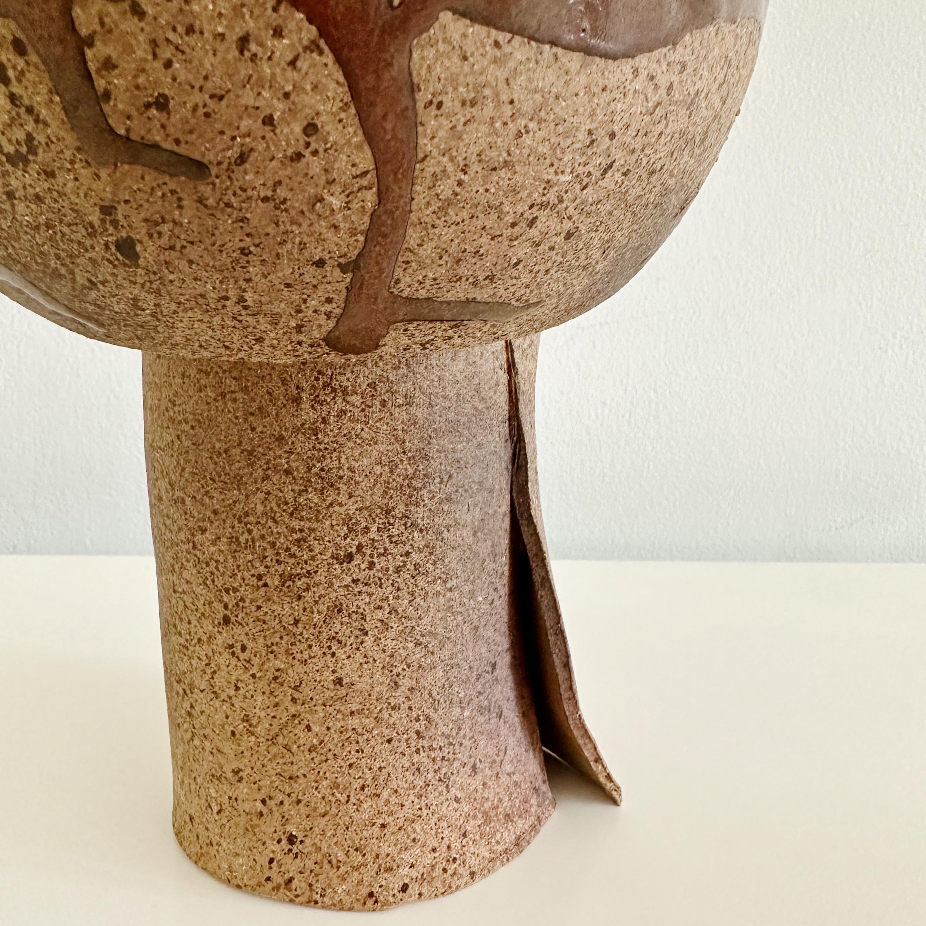 American Abstract Vintage Studio Pottery Organic Sculptural Bowl by Ruth Joffa (1920-2017 For Sale