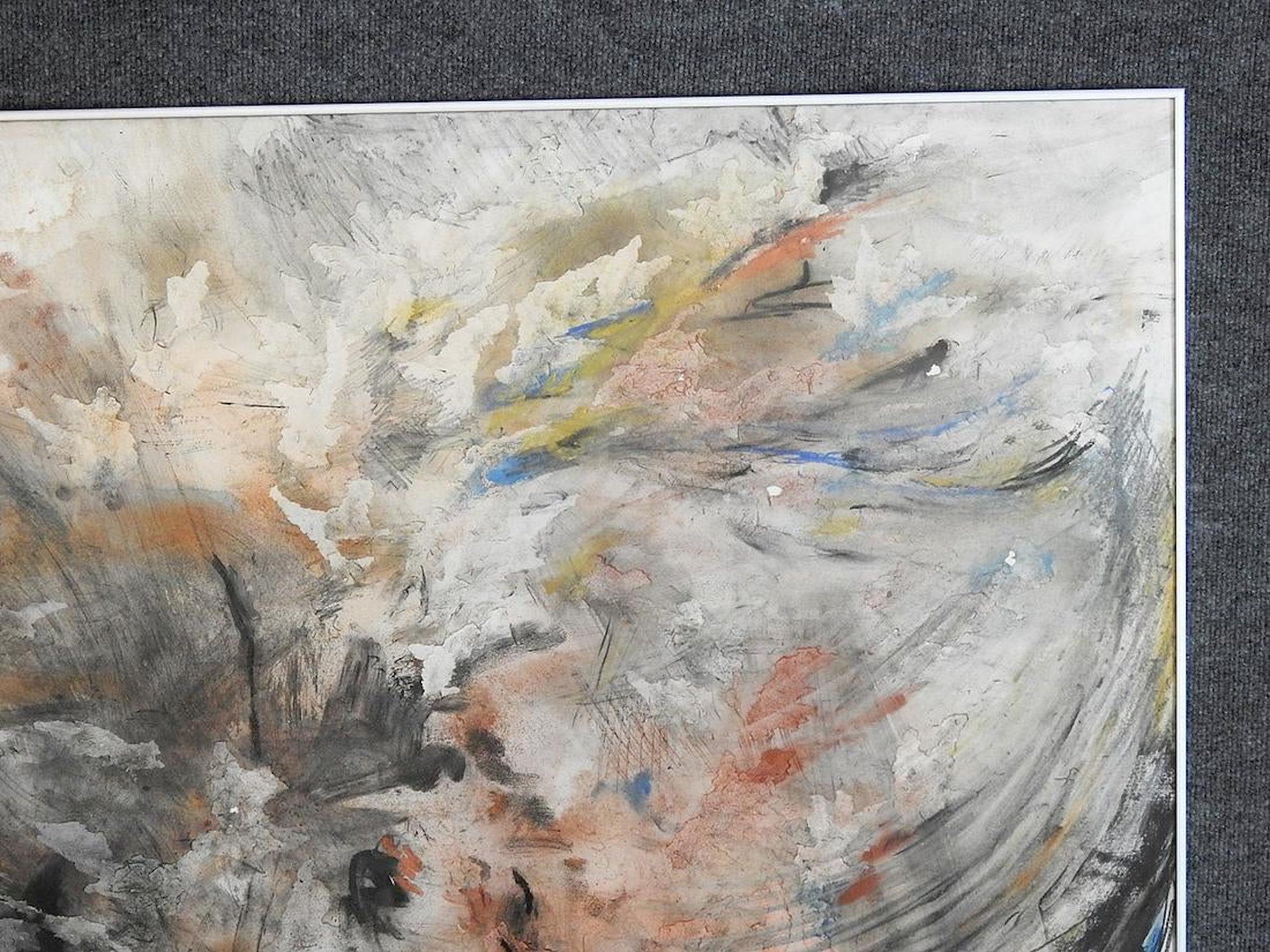 Abstract Watercolor In Good Condition For Sale In Brooklyn, NY