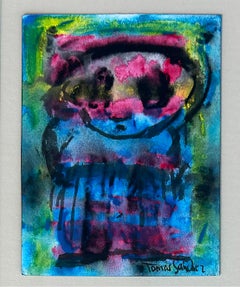 Abstract Watercolor Painting Tomas Sanchez Cuban-American Artist