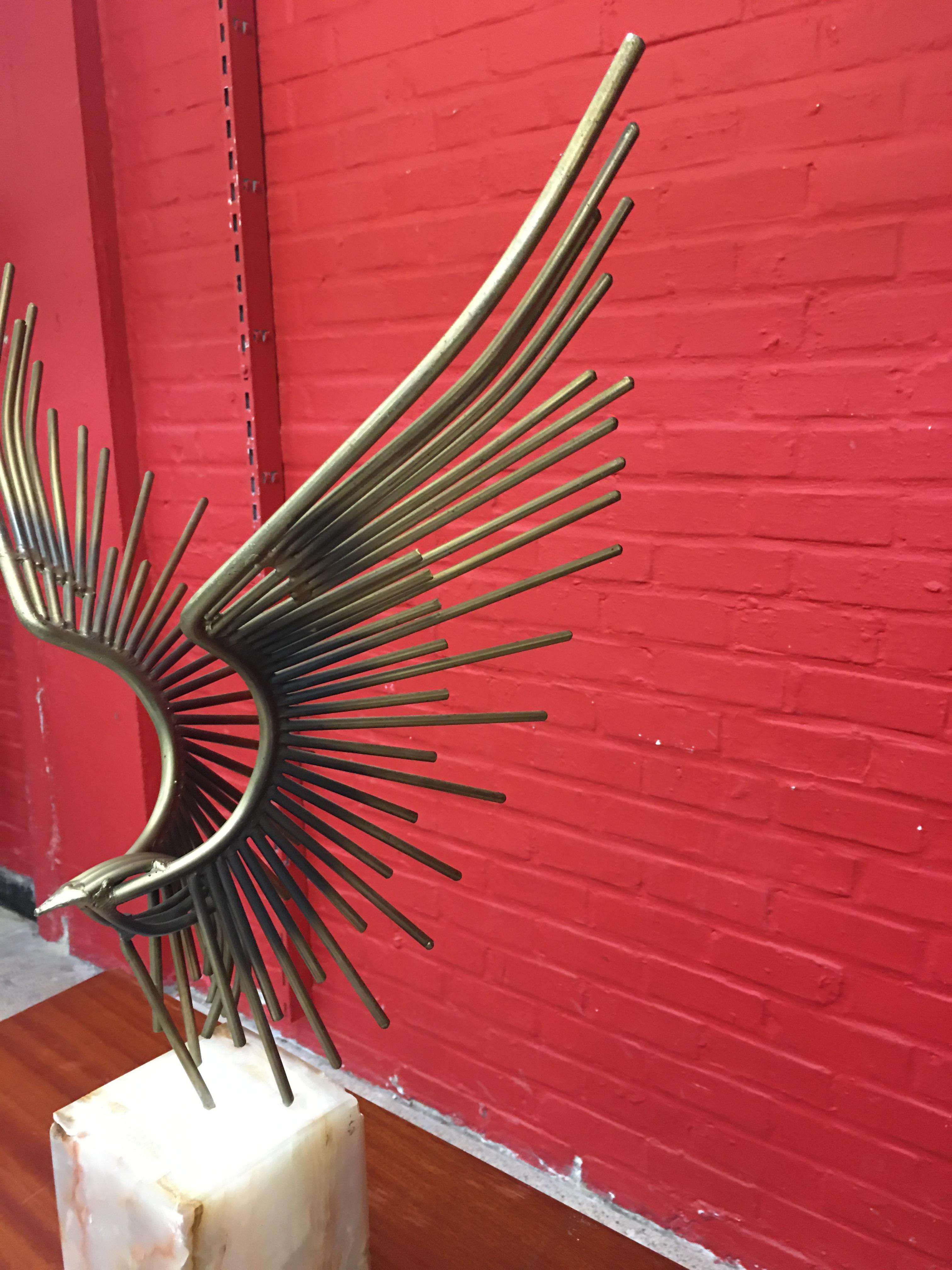 Mid-Century Modern Abstract Welded Bird Sculpture by Curtis Jere, circa 1970 For Sale