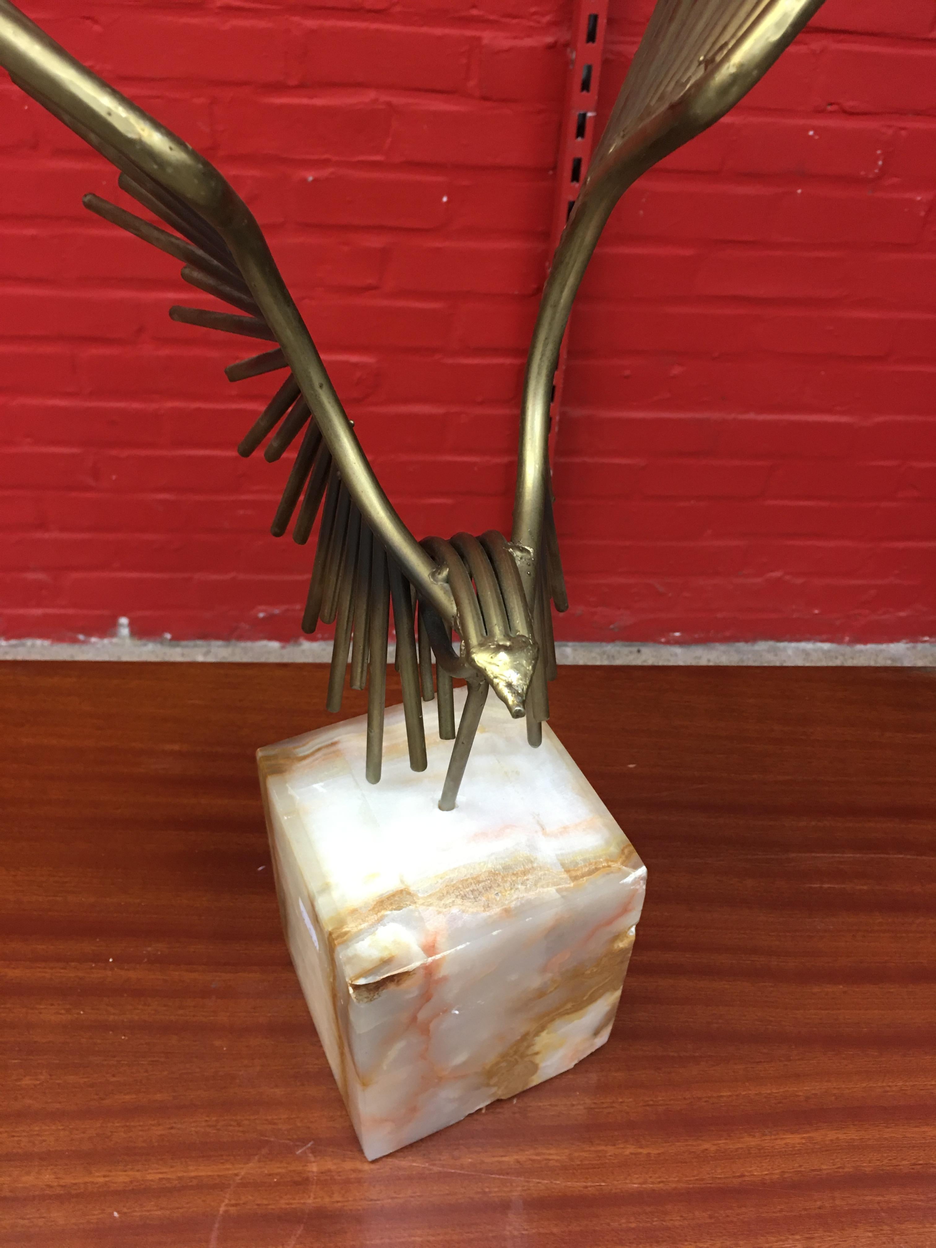 Late 20th Century Abstract Welded Bird Sculpture by Curtis Jere, circa 1970 For Sale