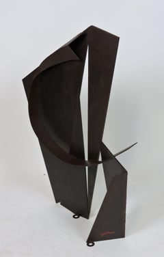 Abstract Welded Geometric Steel Sculpture, " A Way Through", by David Tothero