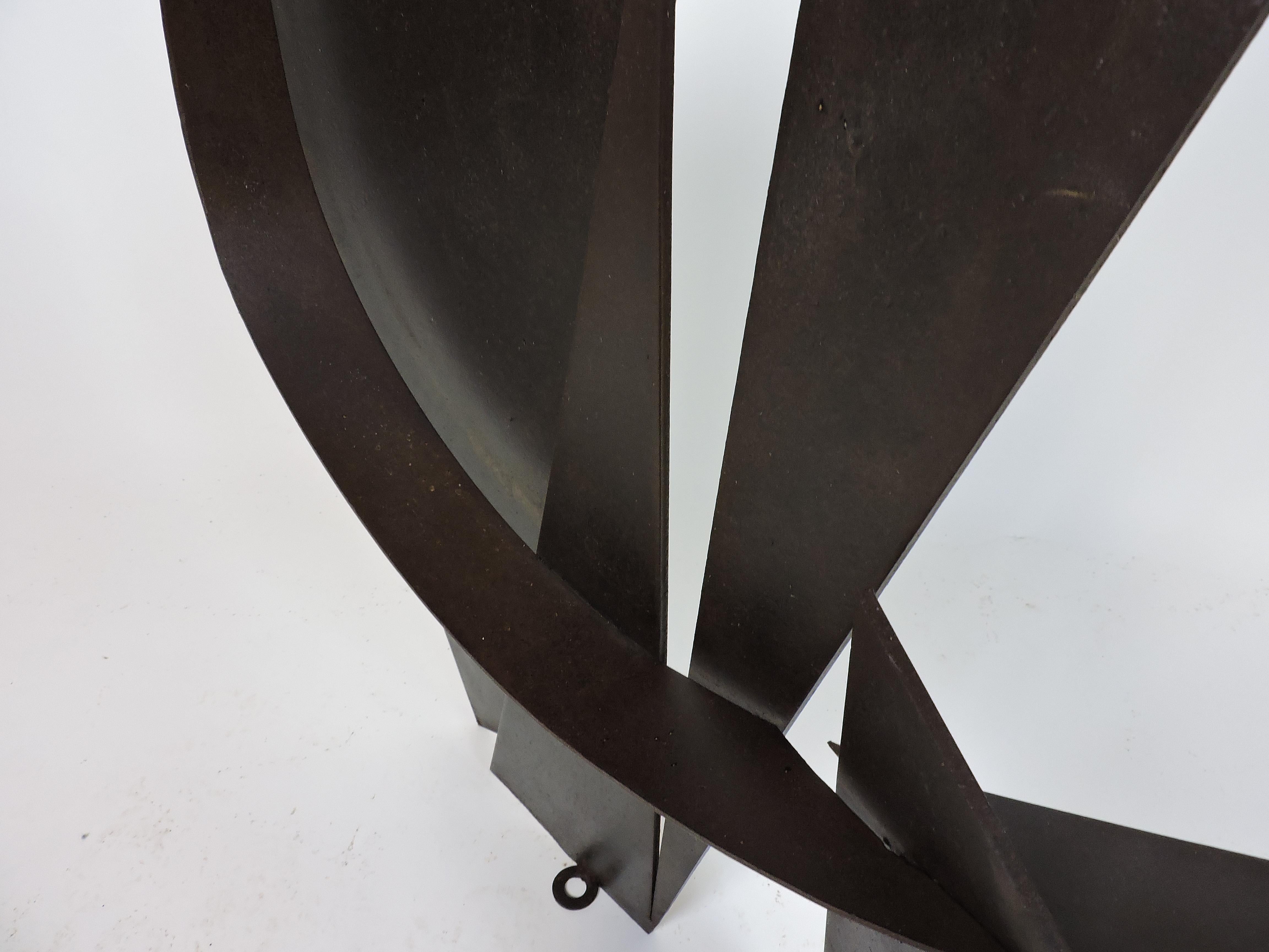 Late 20th Century Abstract Welded Geometric Steel Sculpture by David Tothero