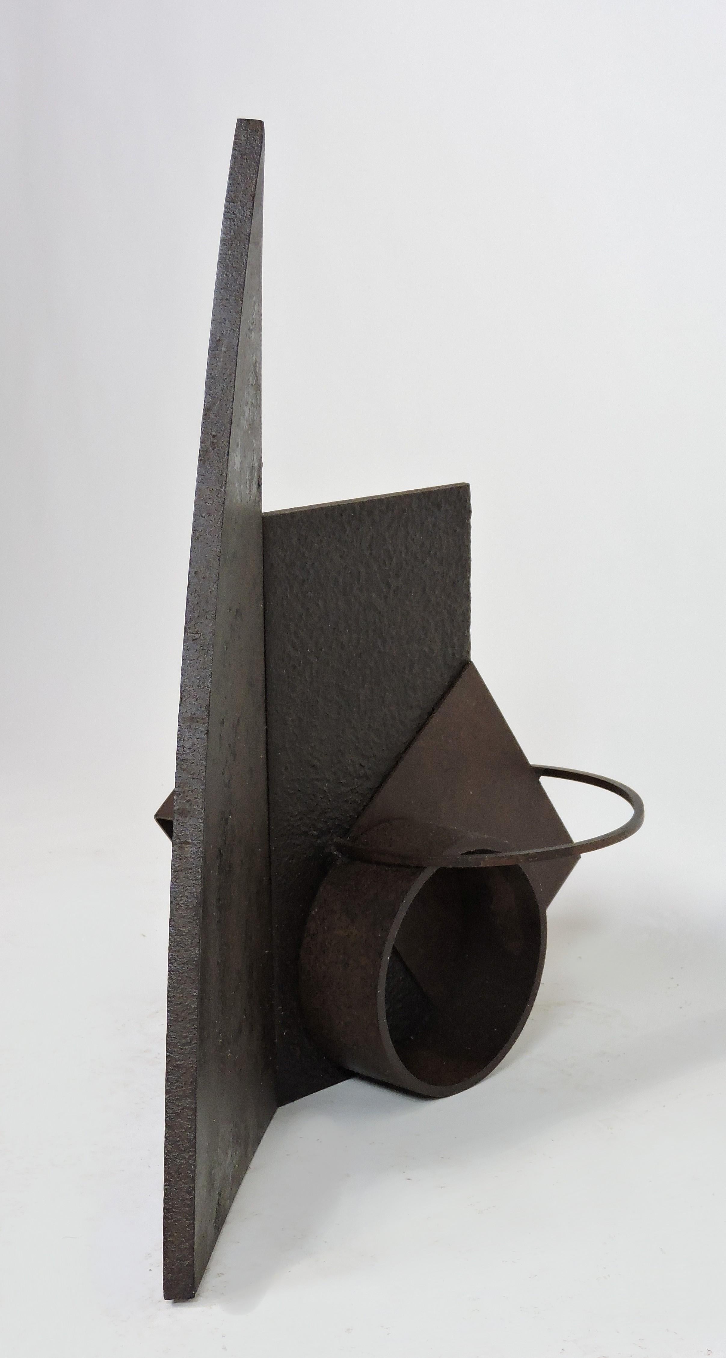 Soudé Sculpture industrielle abstraite en acier soudé 