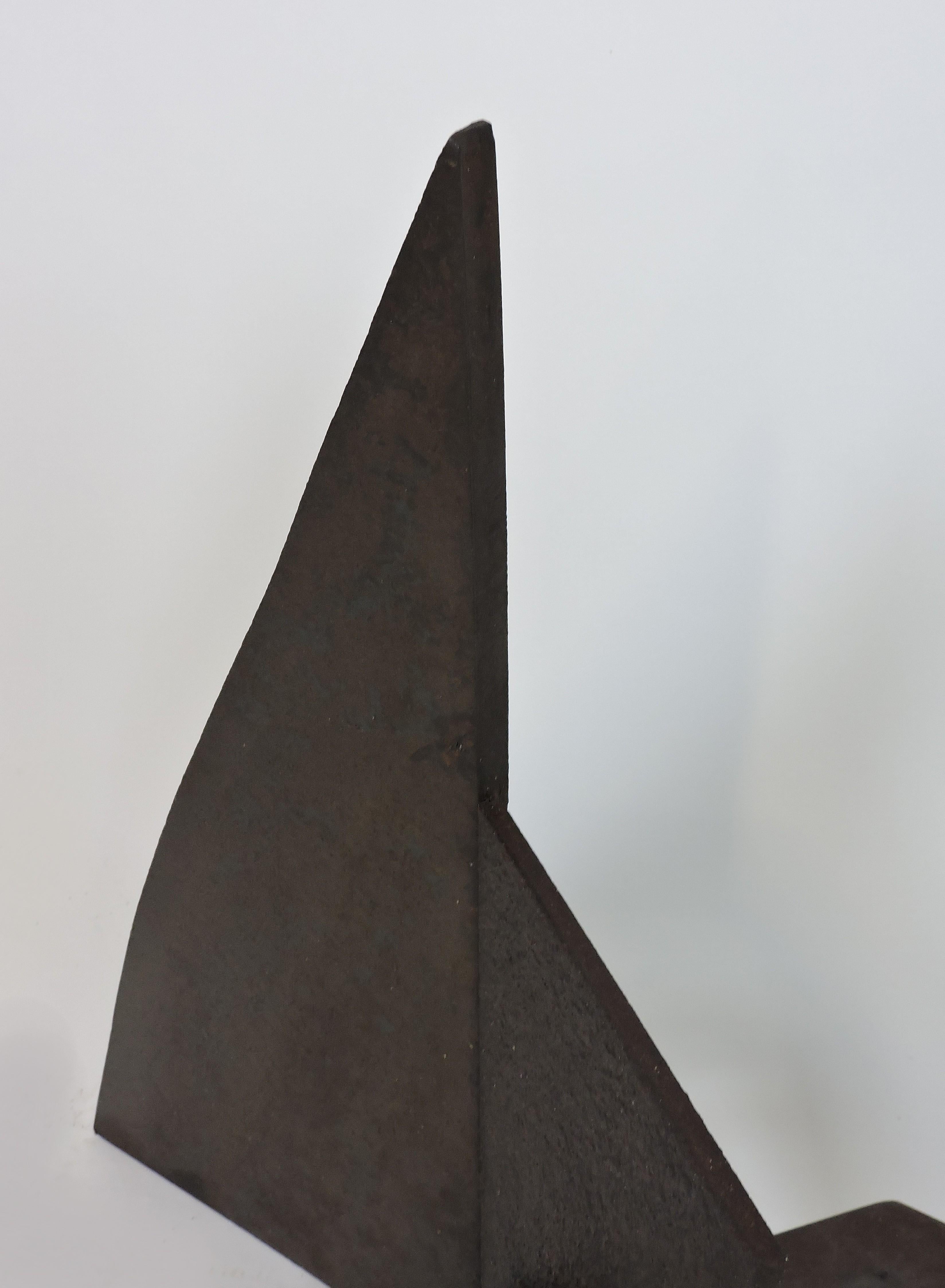 Acier Sculpture industrielle abstraite en acier soudé 