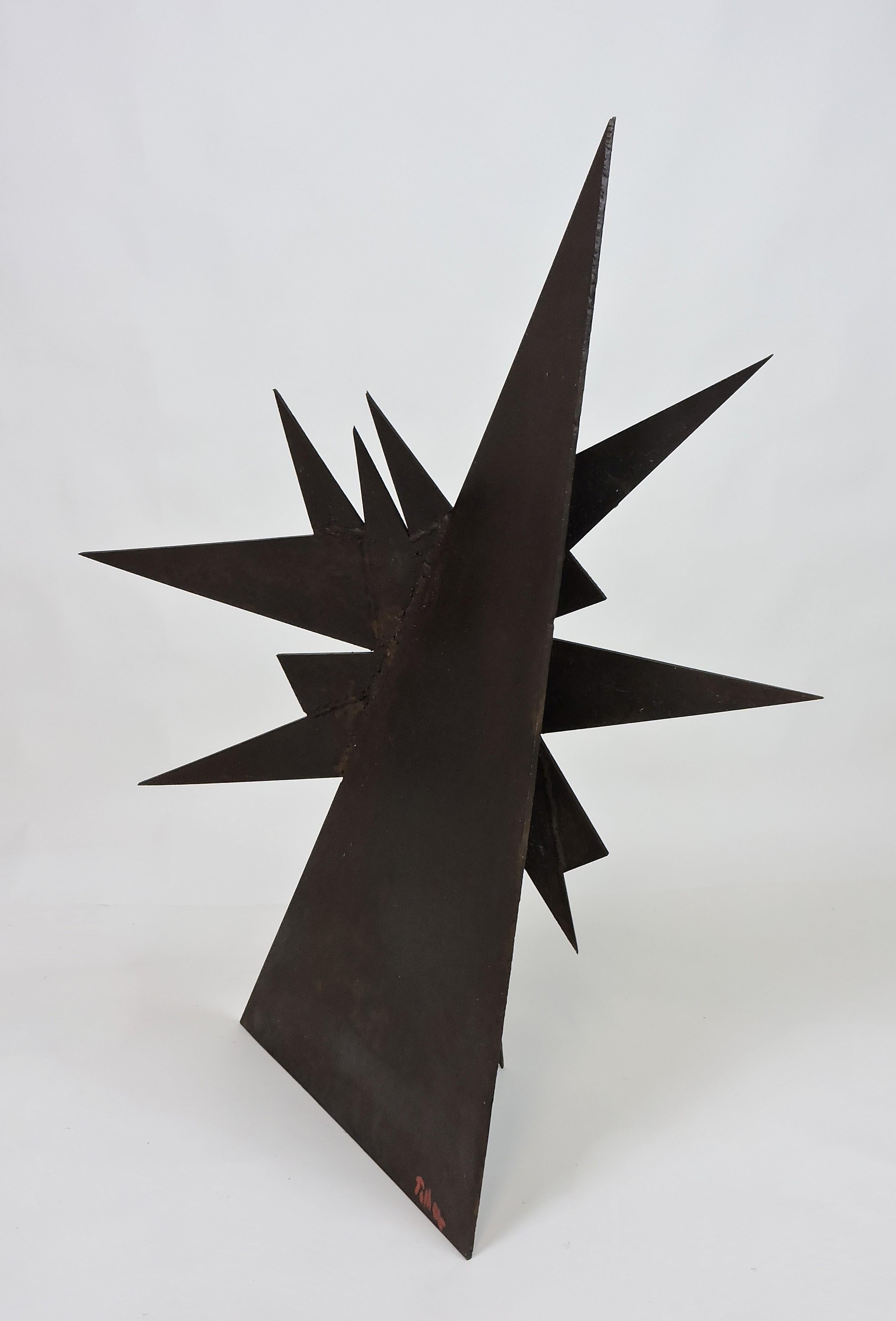 American Abstract Industrial Welded Steel Sculpture 