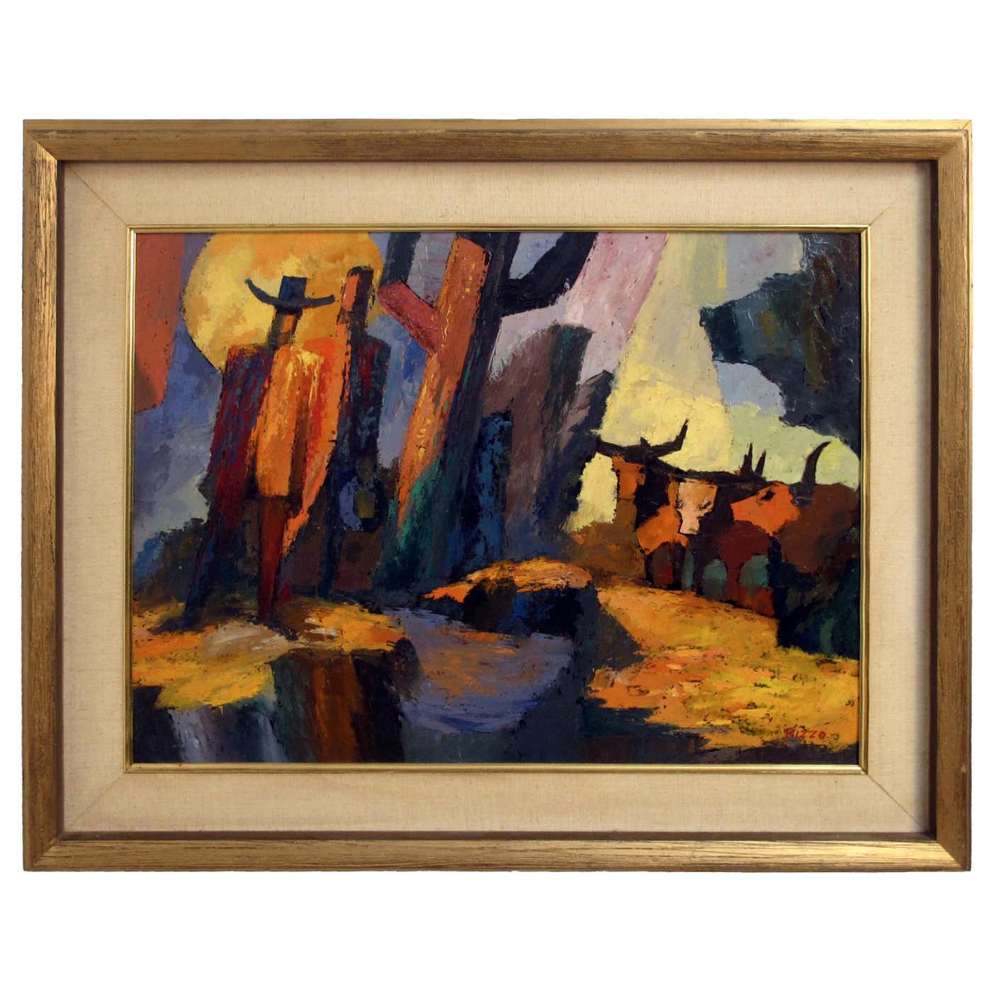 Artist George Rizzo Abstract Western Landscape Painting by California Artist Anthony Rizzo ...