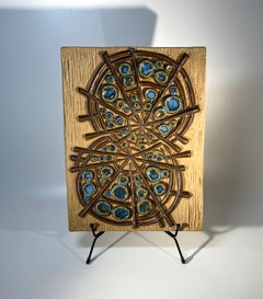 Abstract Wheels By Marianne Starck For Michael Andersen. Danish Wall Plaque