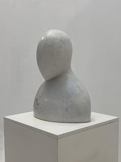 Abstract White Marble Bust