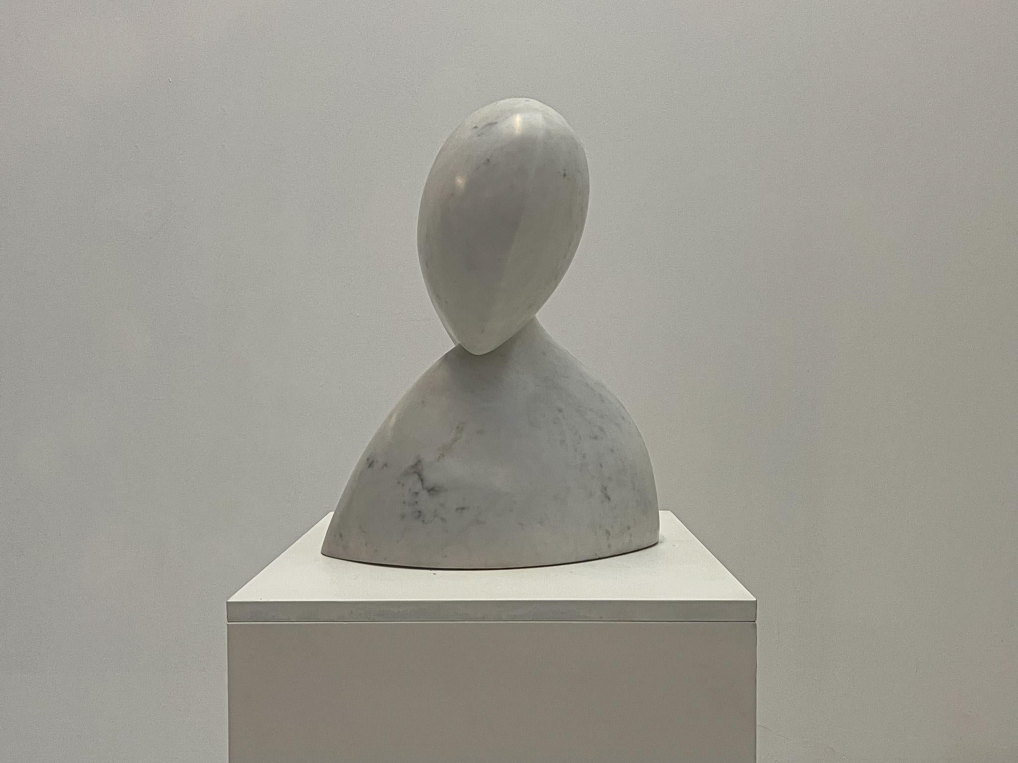 Italian Abstract White Marble Bust