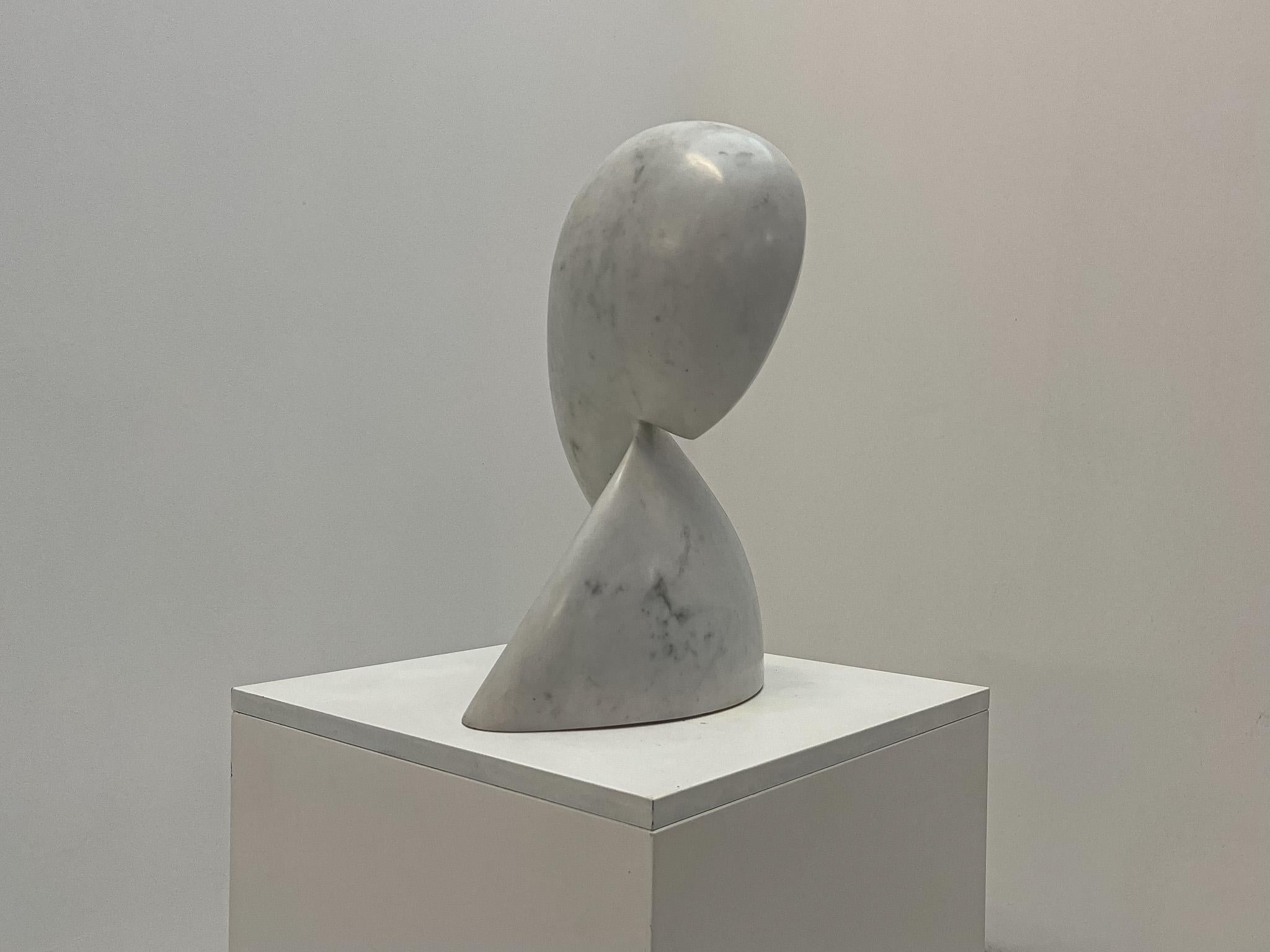 Late 20th Century Abstract White Marble Bust