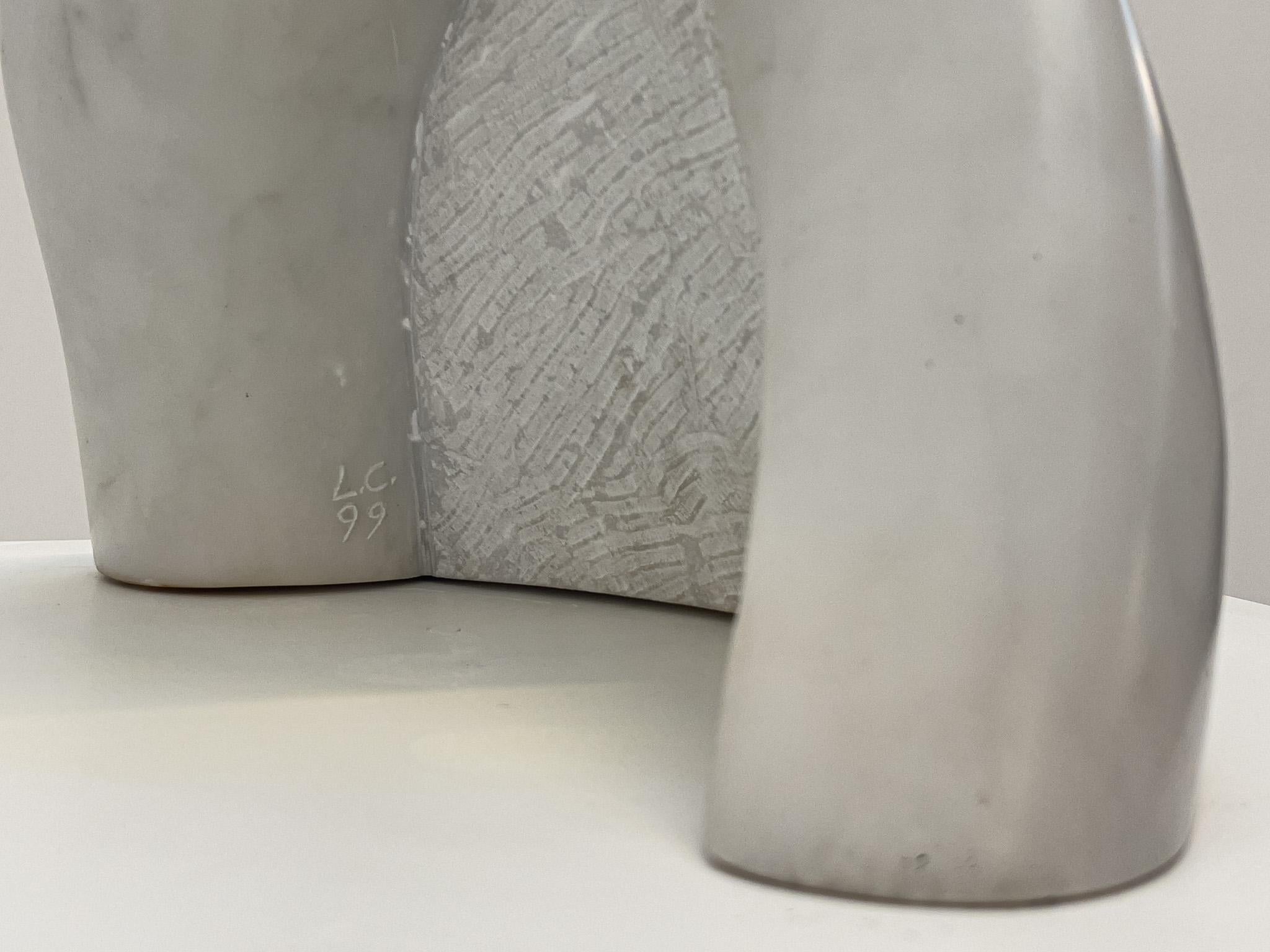 Abstract White Marble Bust 1