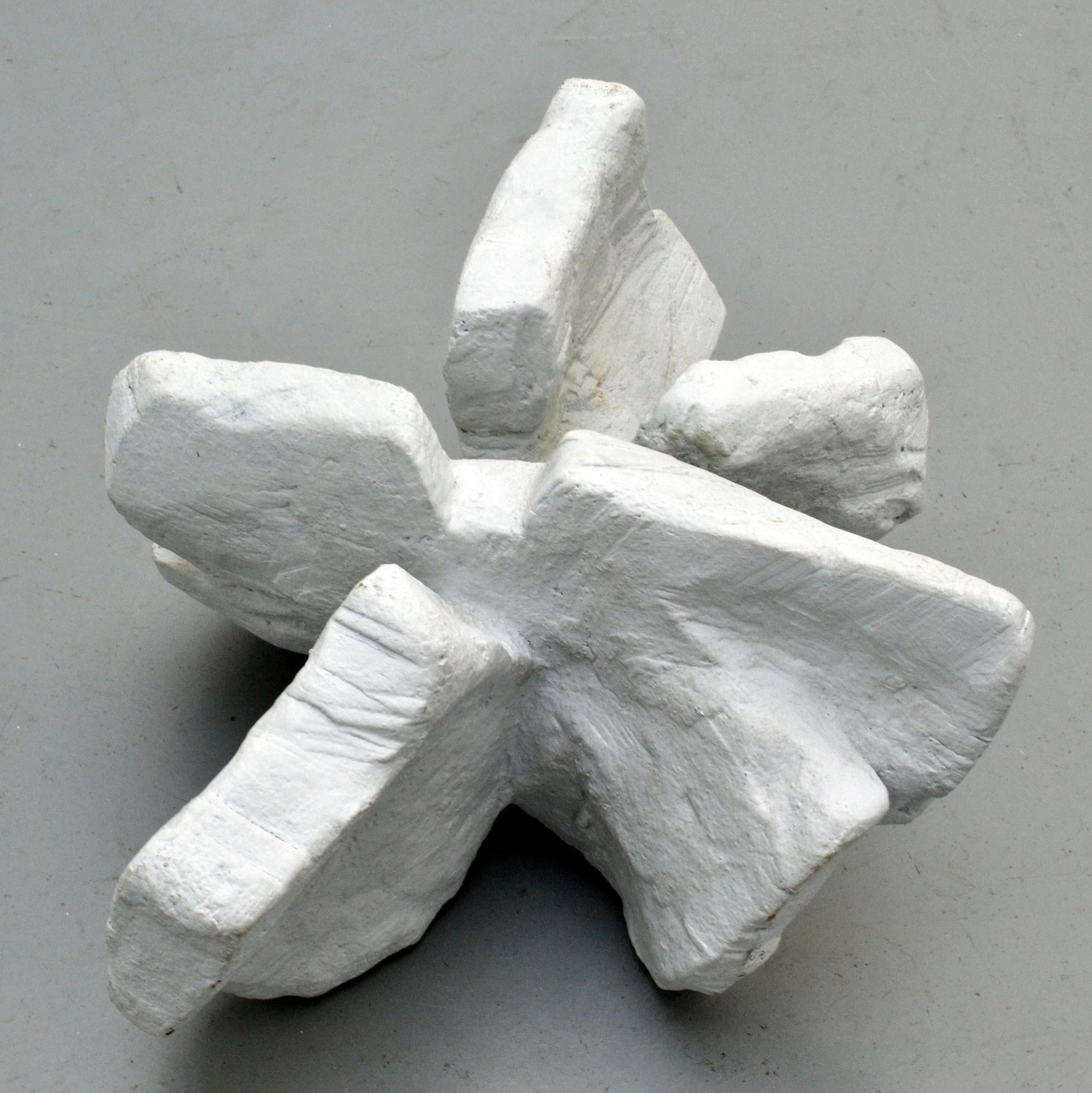 Late 20th Century Abstract White Rock Sculpture Group by Bryan Blow in Ceramic For Sale