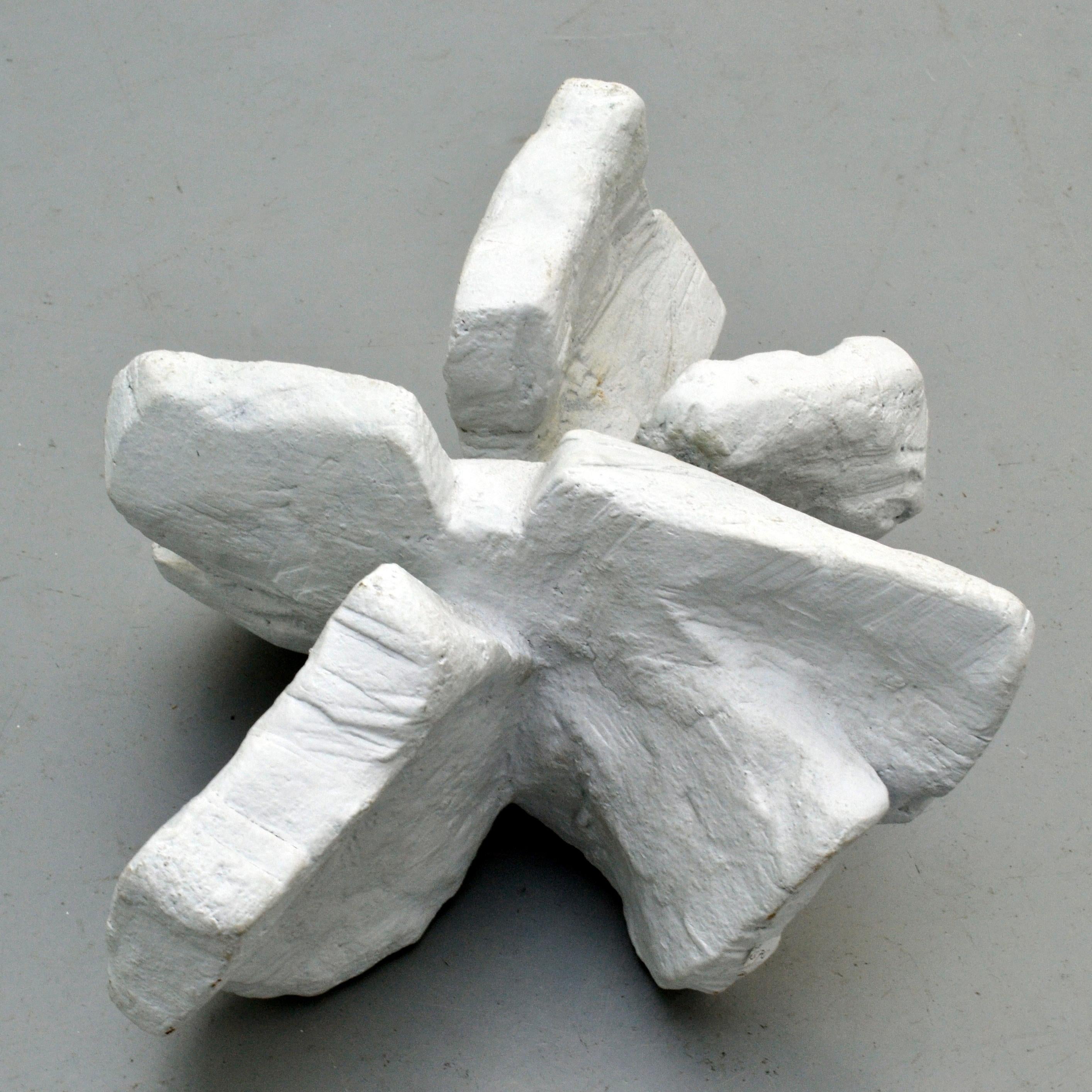 Abstract White Rock Sculptures by Bryan Blow in Ceramic For Sale 1