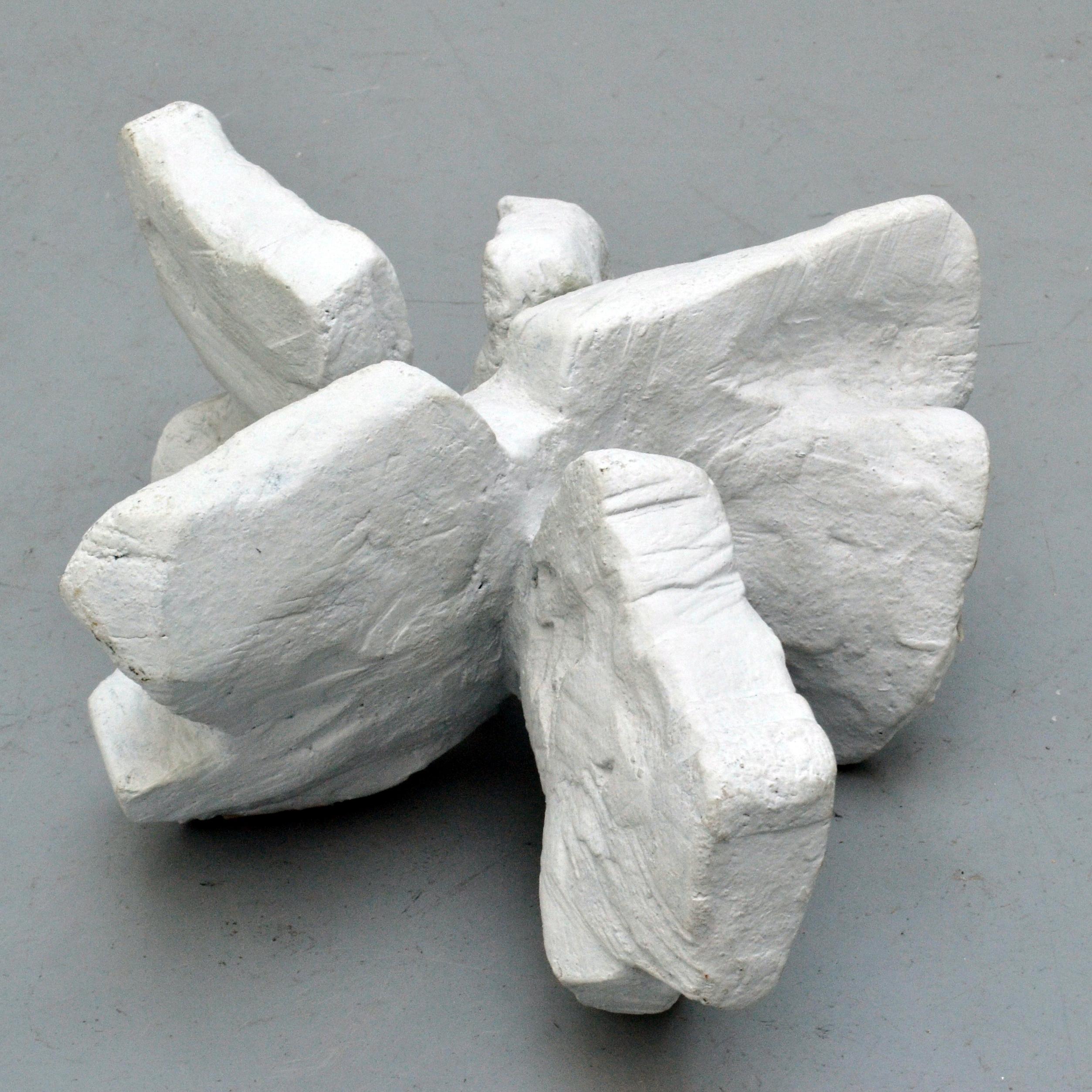Abstract White Rock Sculpture Group by Bryan Blow in Ceramic For Sale 1