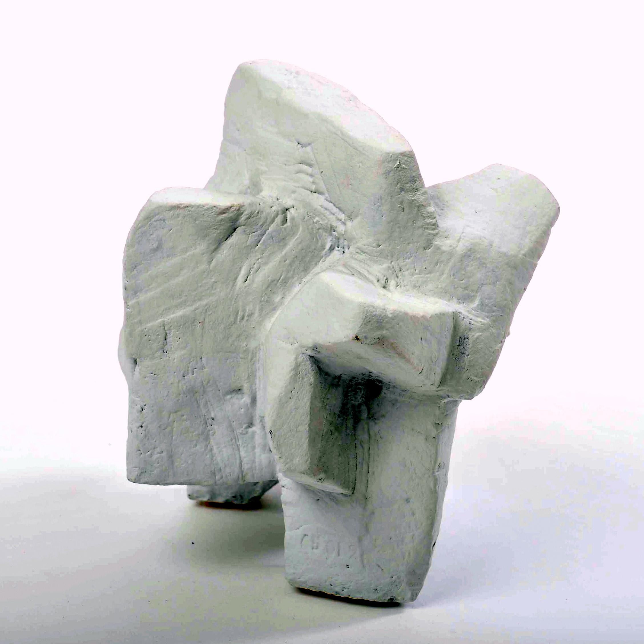 Abstract White Rock Sculpture Group by Bryan Blow in Ceramic For Sale 3