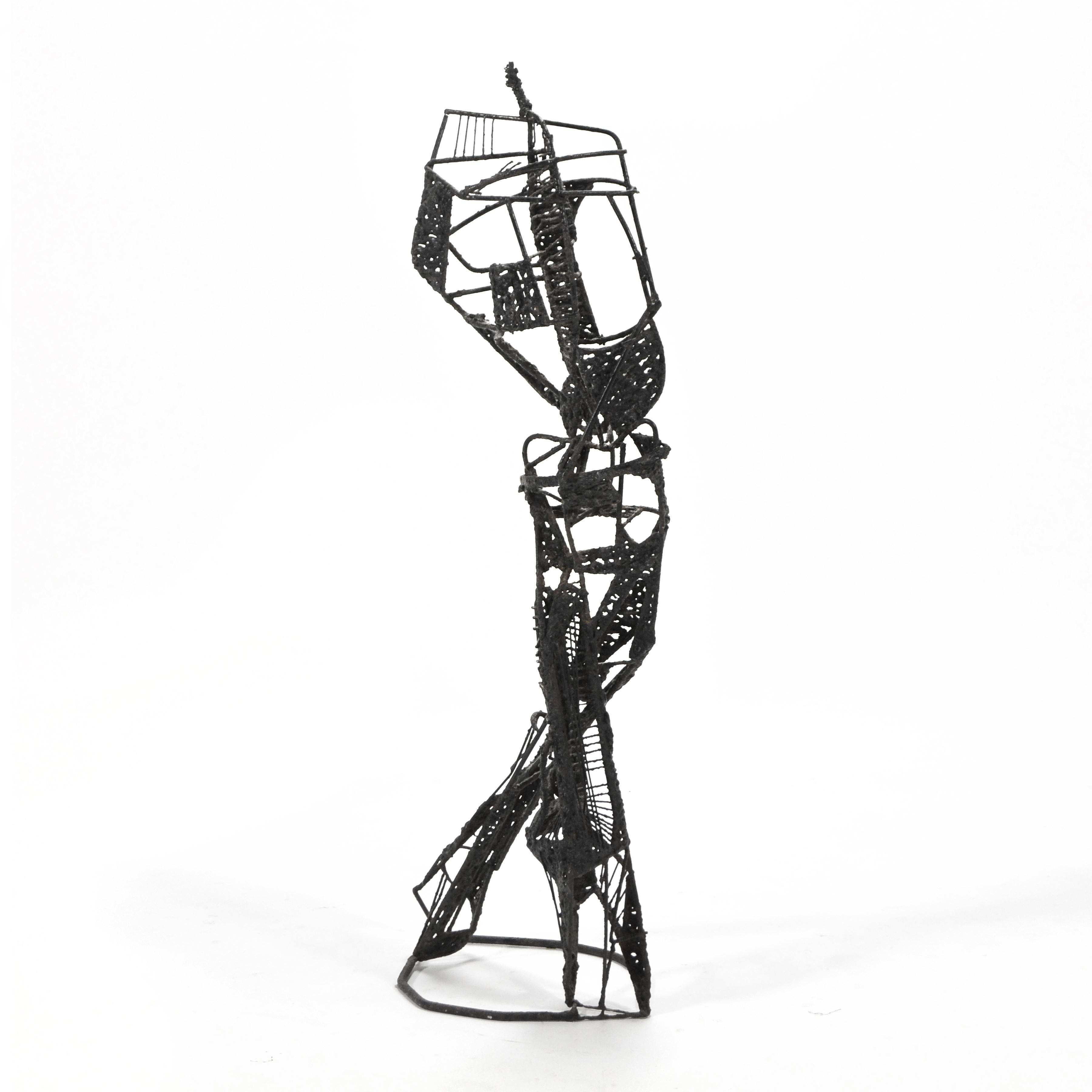 Iron Abstract Wire Sculpture