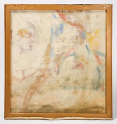 Abstract with Mother and Children - Oil on Canvas