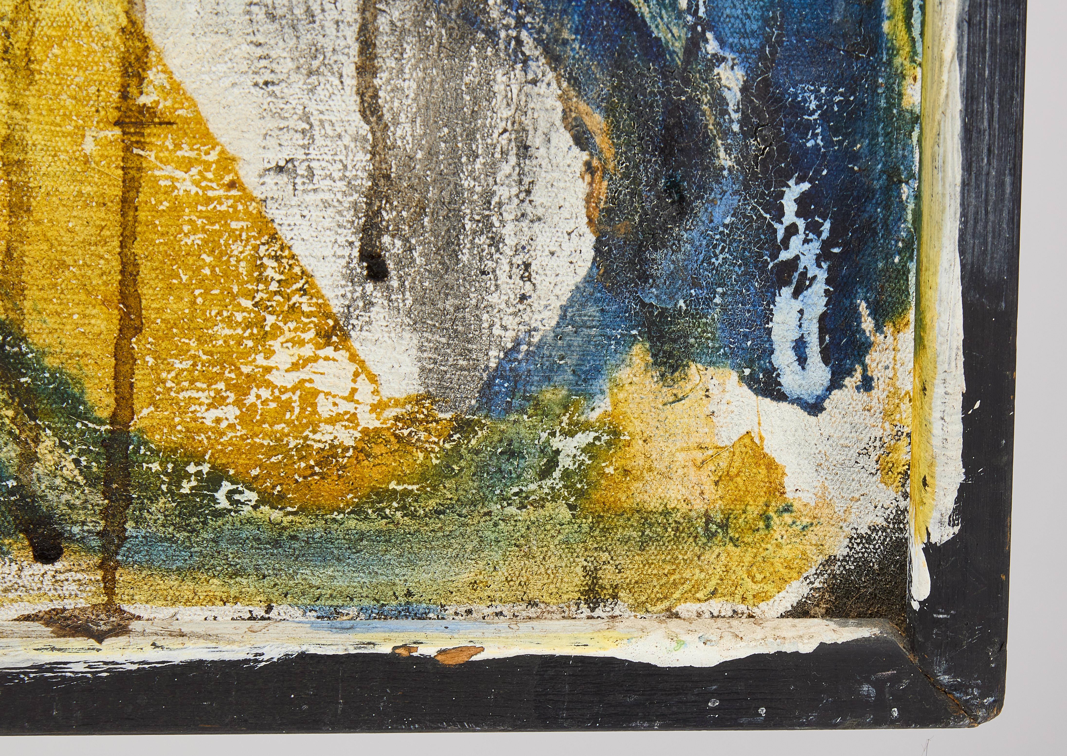 Peint à la main Huile sur toile abstraite avec mère et enfants en vente