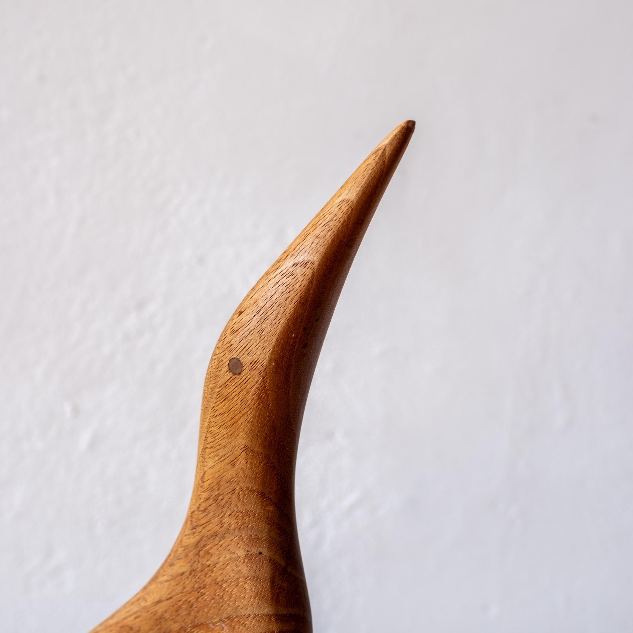 American Abstract Wood Bird Sculpture by Val Robbins