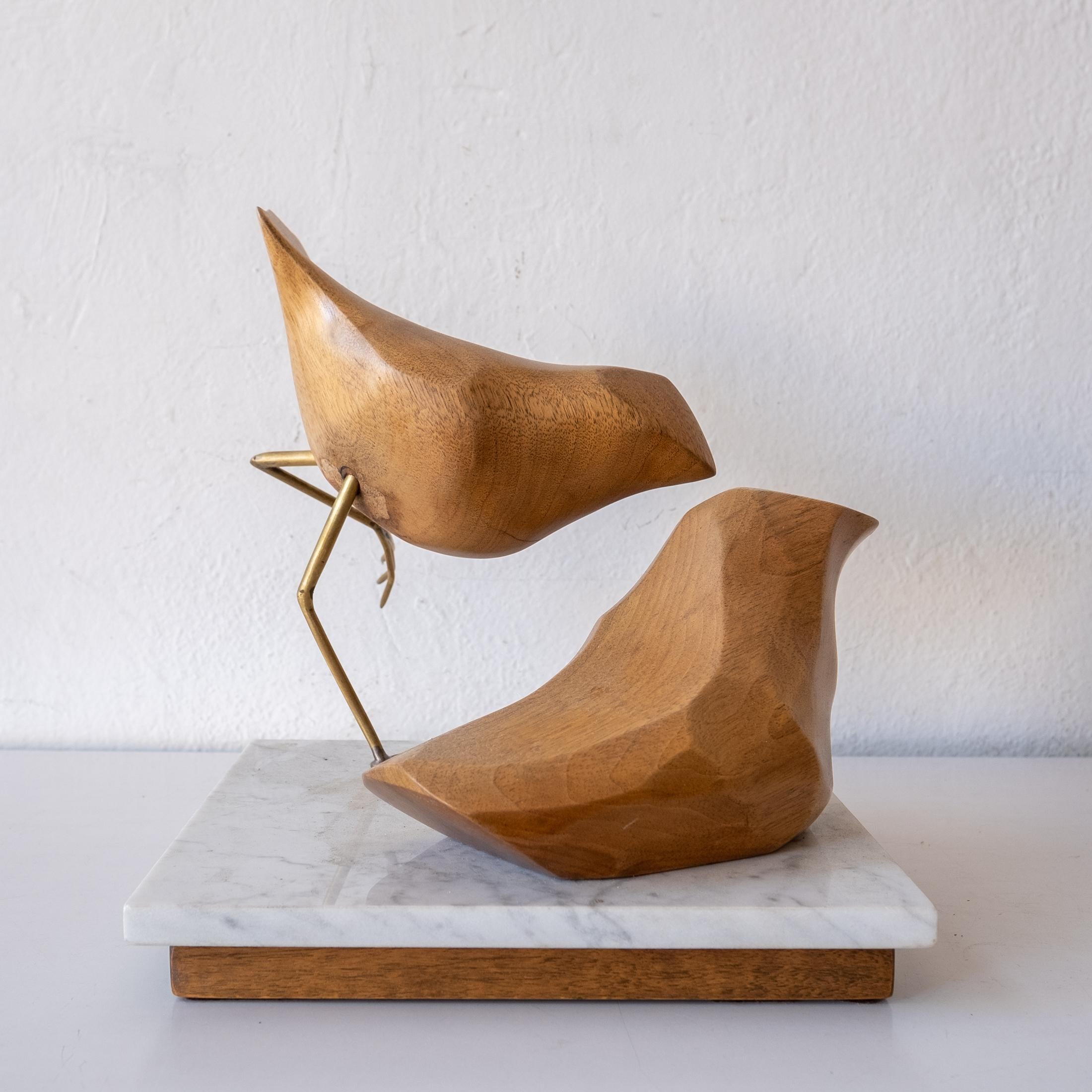 Abstract Wood Bird Sculpture by Val Robbins In Good Condition In San Diego, CA