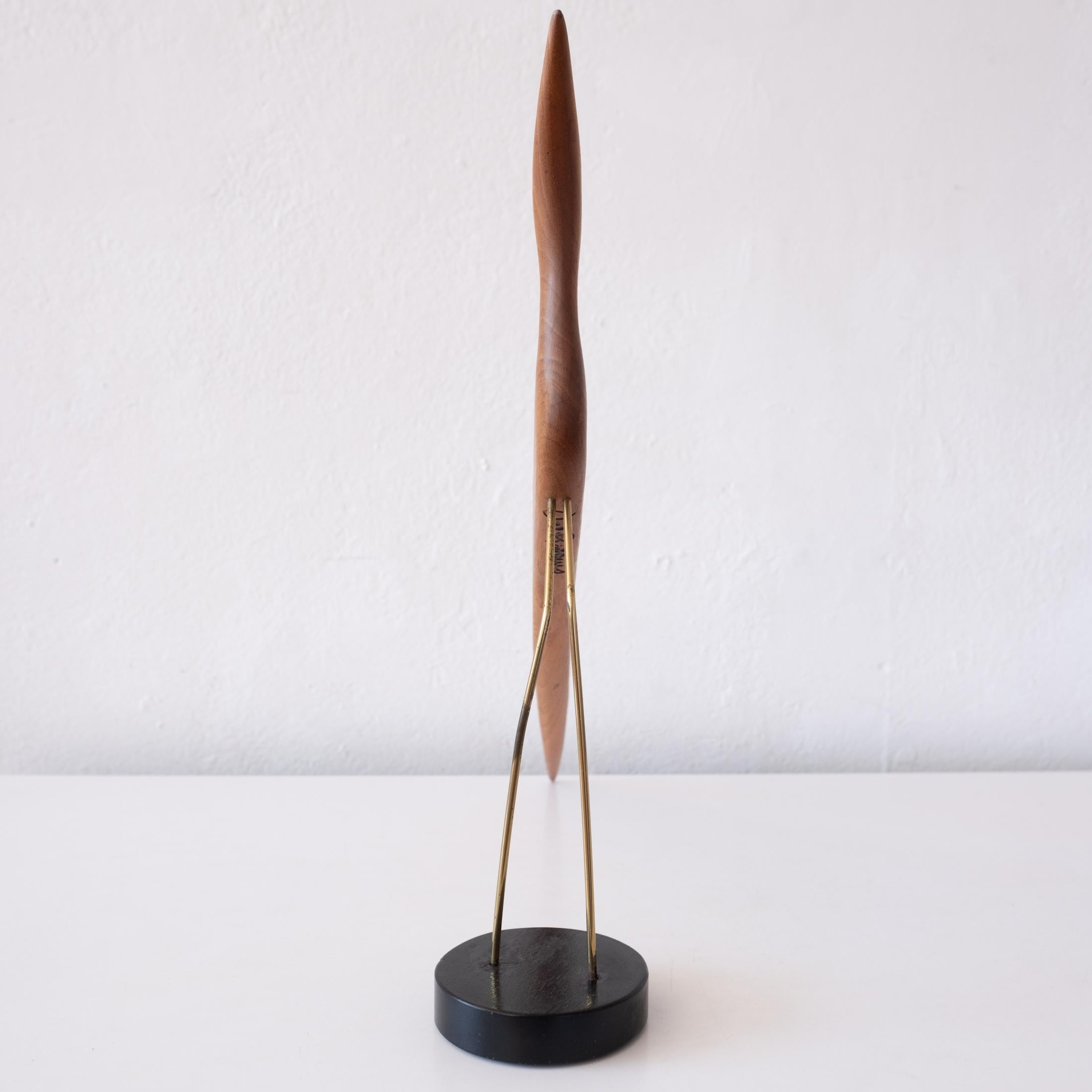 Metal Abstract Wood Bird Sculpture by Val Robbins