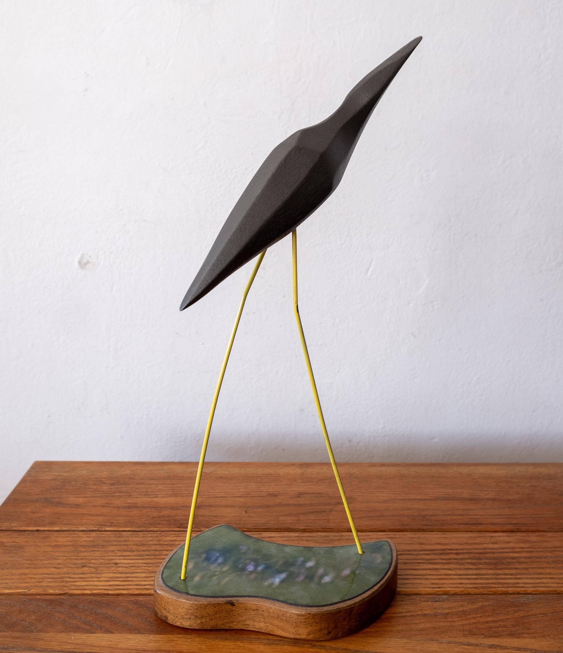 Abstract Wood Bird Sculpture by Val Robbins In Good Condition In San Diego, CA