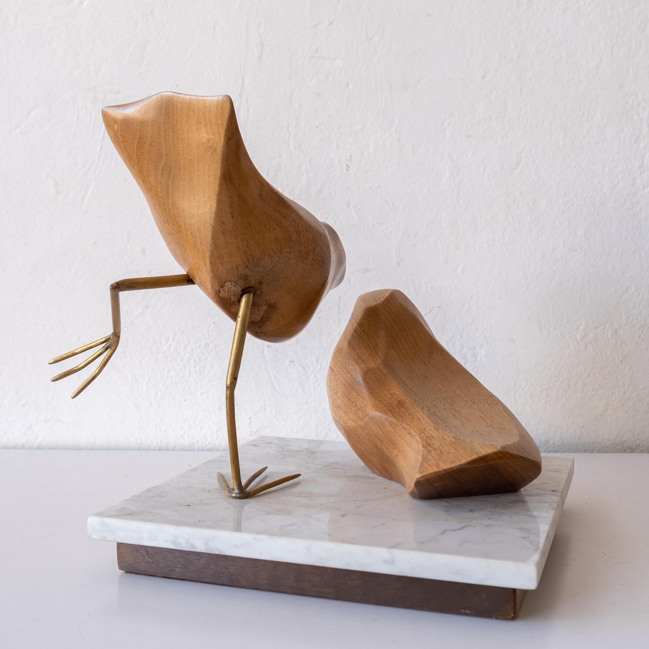 Abstract Wood Bird Sculpture by Val Robbins 3