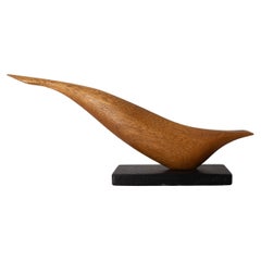 Abstract Wood Bird Sculpture by Val Robbins