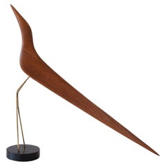 Abstract Wood Bird Sculpture by Val Robbins