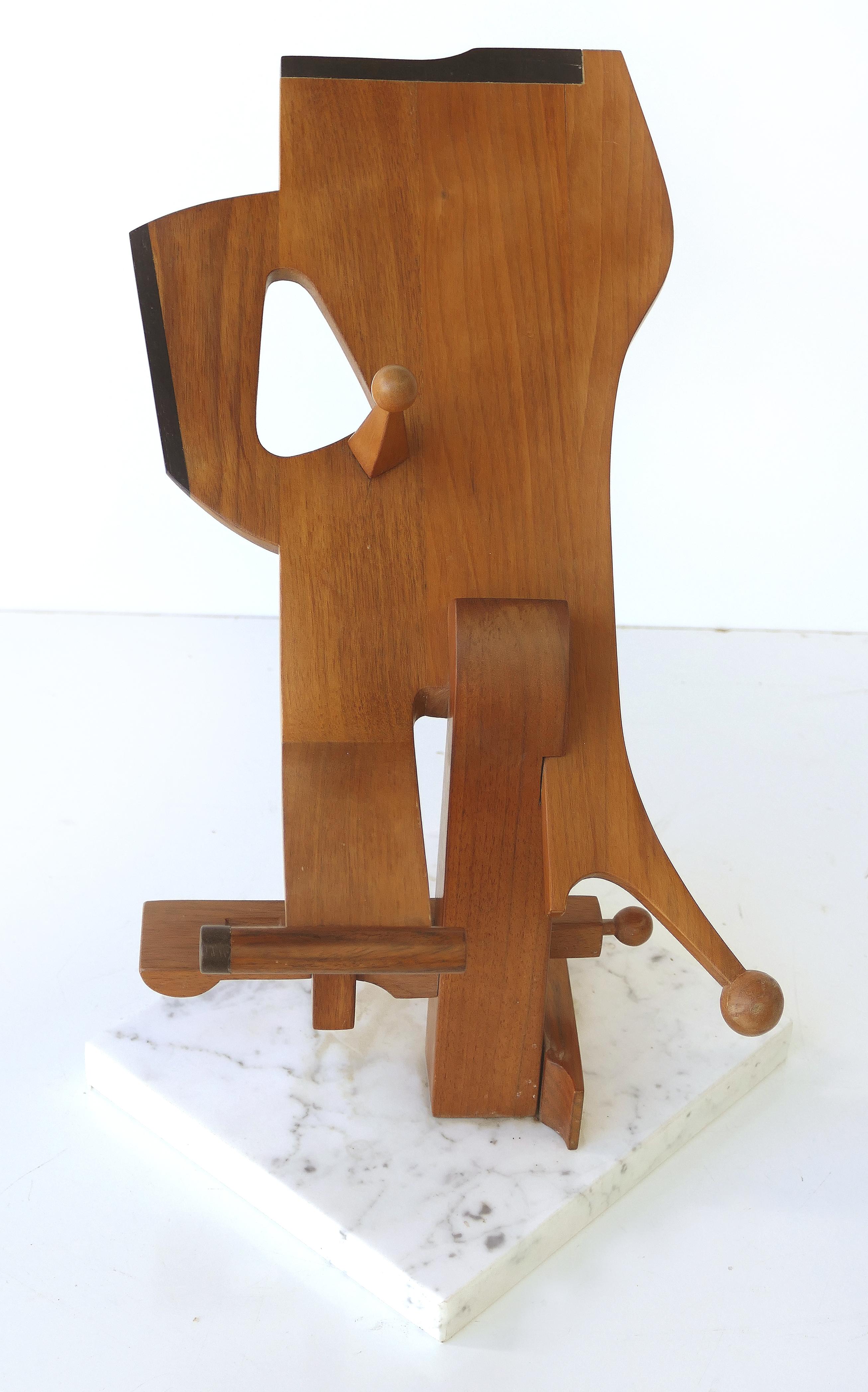 brutalist wood sculpture