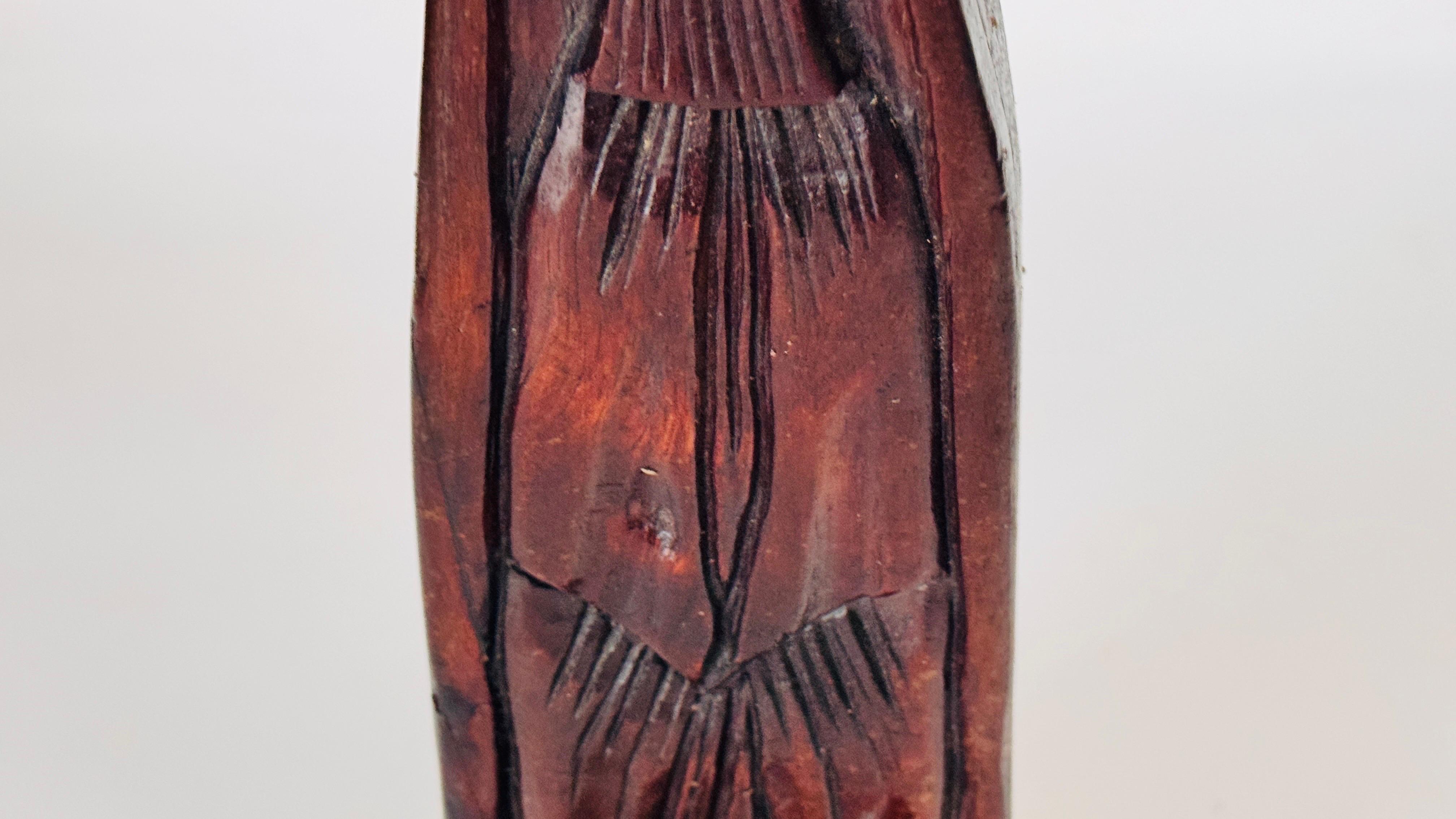 Scultura astratta portacandele in Wood Francia del XIX secolo in vendita 6