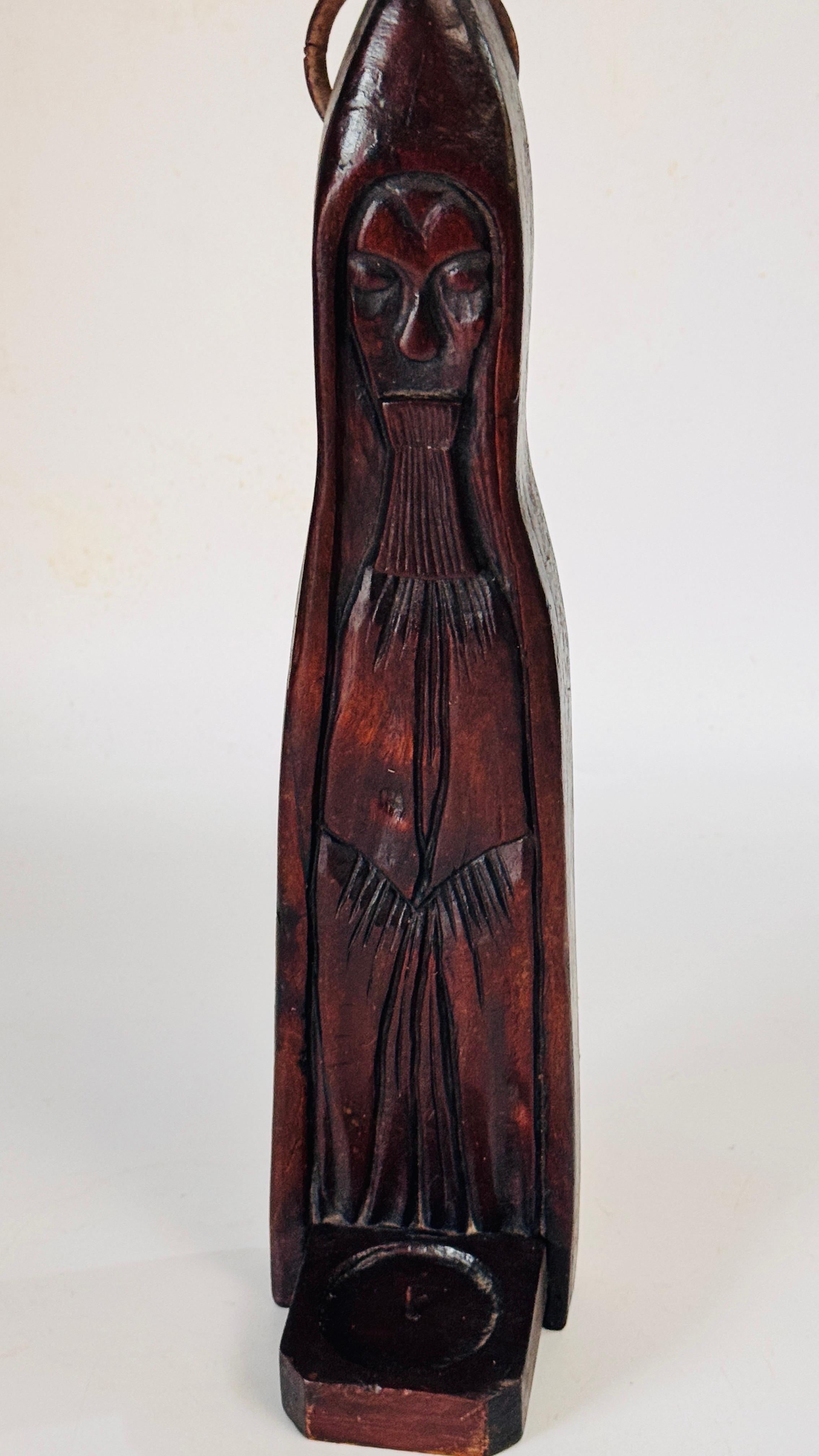 Scultura astratta portacandele in Wood Francia del XIX secolo in vendita 7
