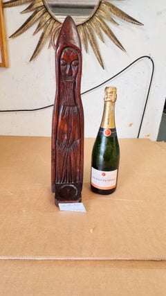 Abstract Wood Candle Holder Sculpture France 19th Century