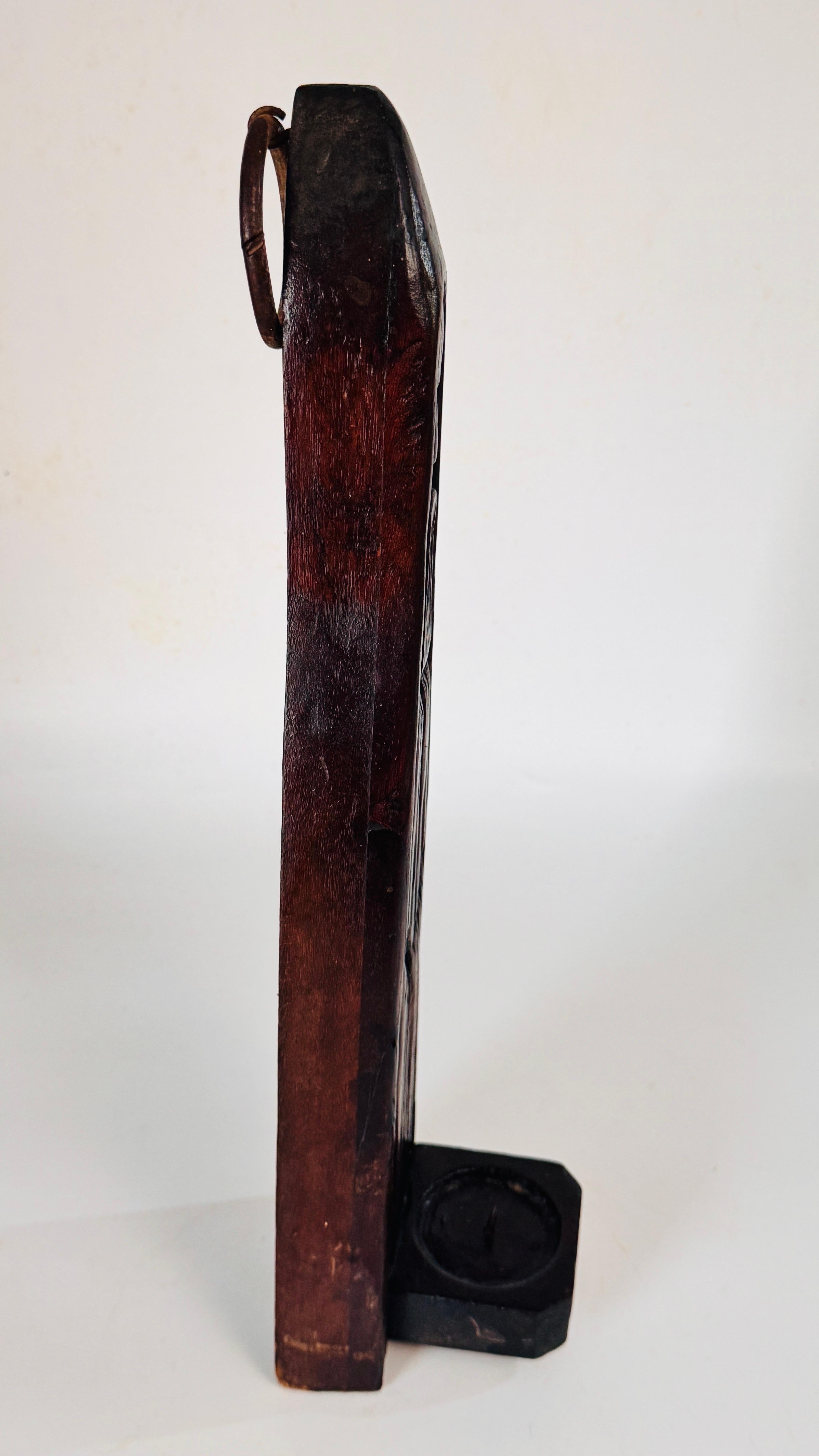 Scultura astratta portacandele in Wood Francia del XIX secolo in vendita 2