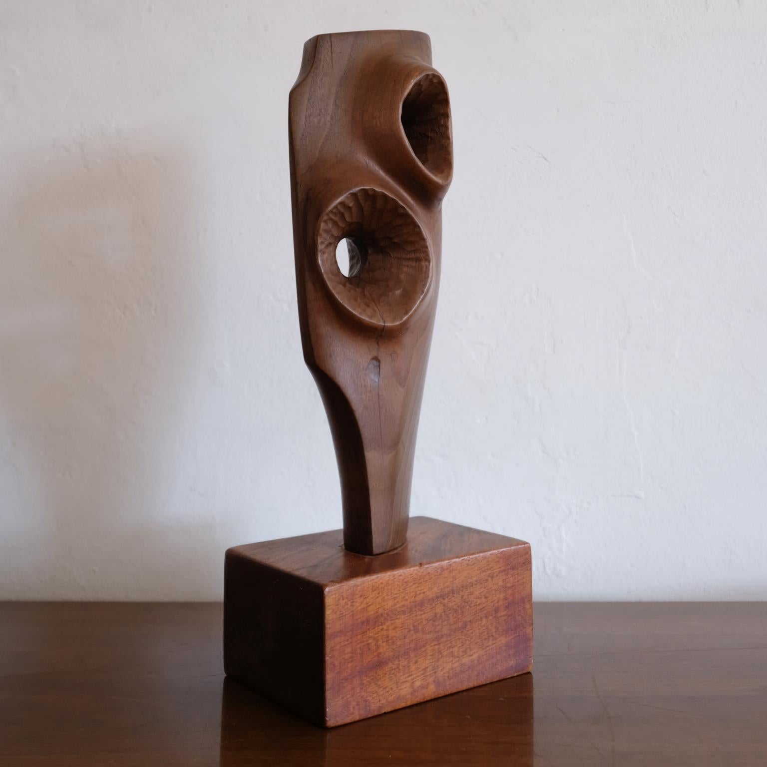 Mid-Century Modern Abstract Wood Sculpture, 1960s For Sale